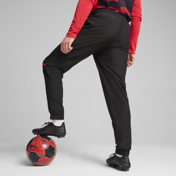 AC Milan Pre-match Woven Pants Men, PUMA Black-For All Time Red, large-ZAF