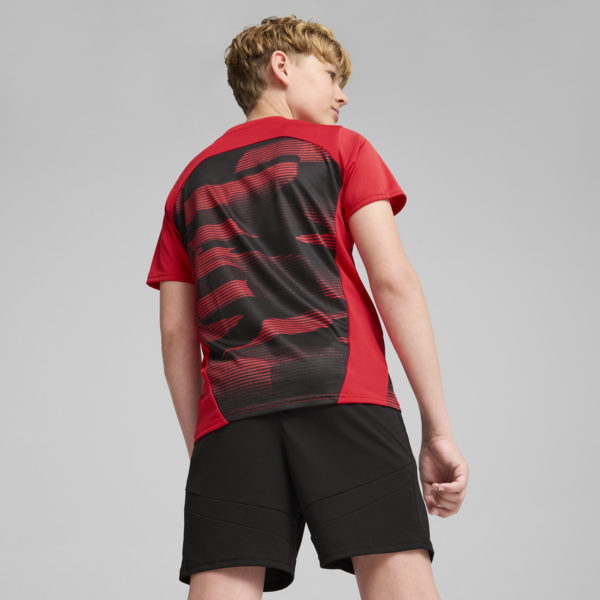 AC Milan Pre-match Short Sleeve Jersey Youth, For All Time Red-PUMA Black, large-MEX