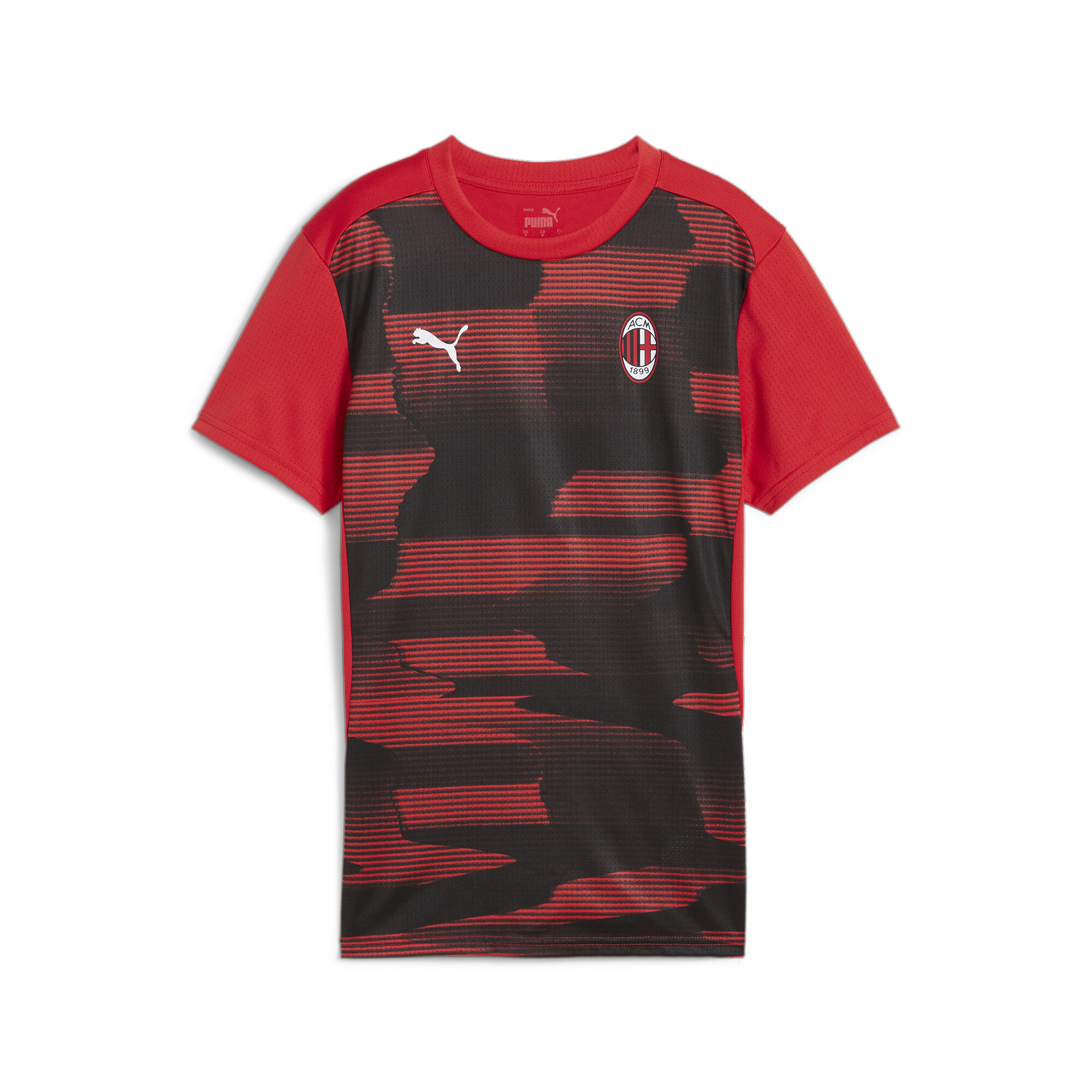 Puma AC Mailand Kurzärmliges Aufwärmtrikot Damen | Mit Print | Red/Black | Größe: L