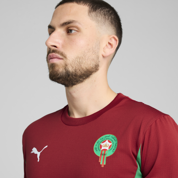 Morocco Pre-match Jersey Men, Intense Red-Archive Green, large-ZAF