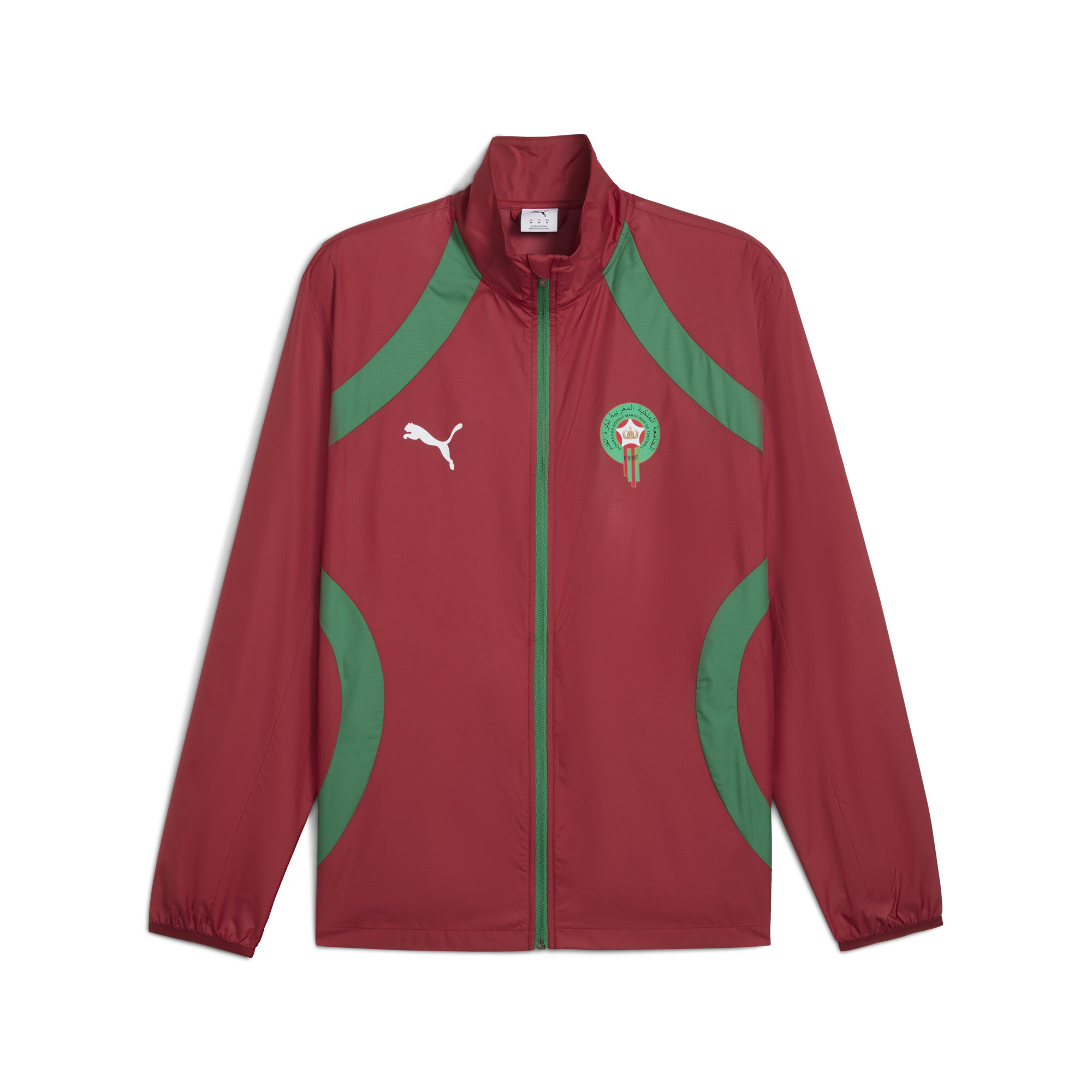 Men's Puma Morocco Pre-match Woven Jacket, Red, Size XS, Clothing