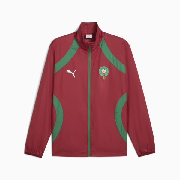 Morocco Pre-match Woven Jacket Men, Intense Red-Archive Green, large-ZAF