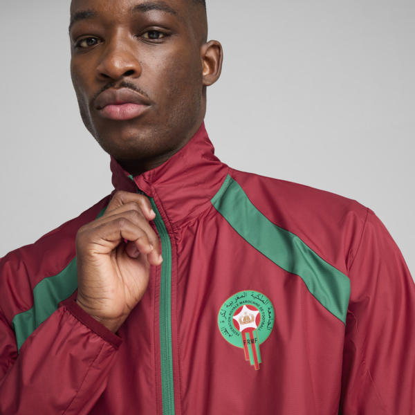 Morocco Pre-match Woven Jacket Men, Intense Red-Archive Green, large-ZAF