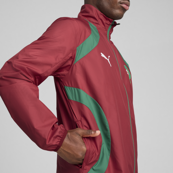 Morocco Pre-match Woven Jacket Men, Intense Red-Archive Green, large-ZAF