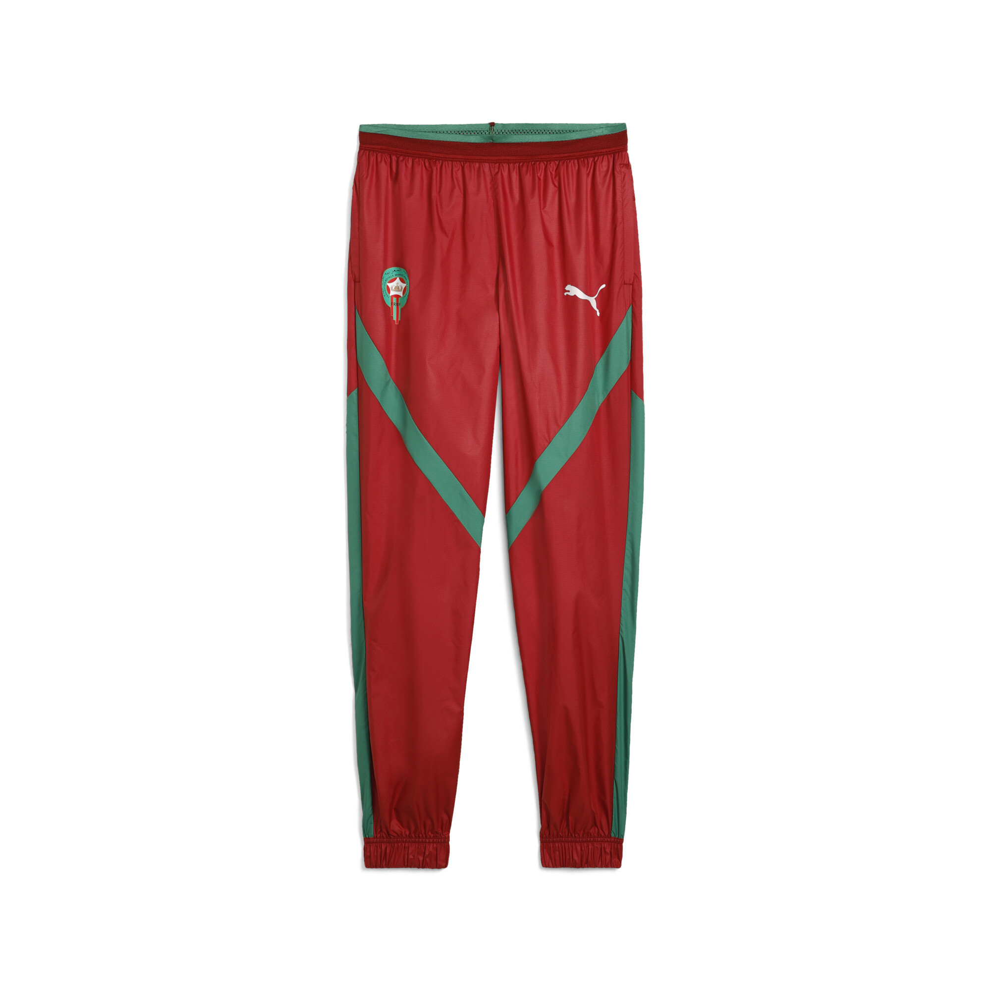 Puma Marokko Gewebte Aufwärmhose Herren | Mit Plain | Intense Red/Archive Green | Größe: S