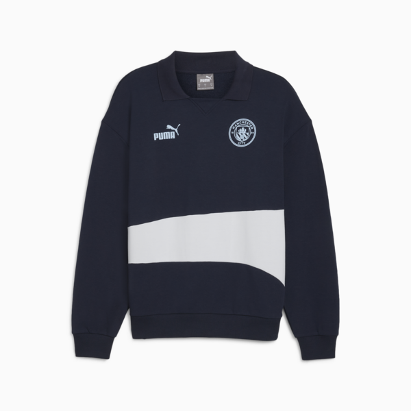 Buzo de entrenamiento Manchester City ftblCULTURE+ para hombre, Club Navy-Silver Mist, large-ARG