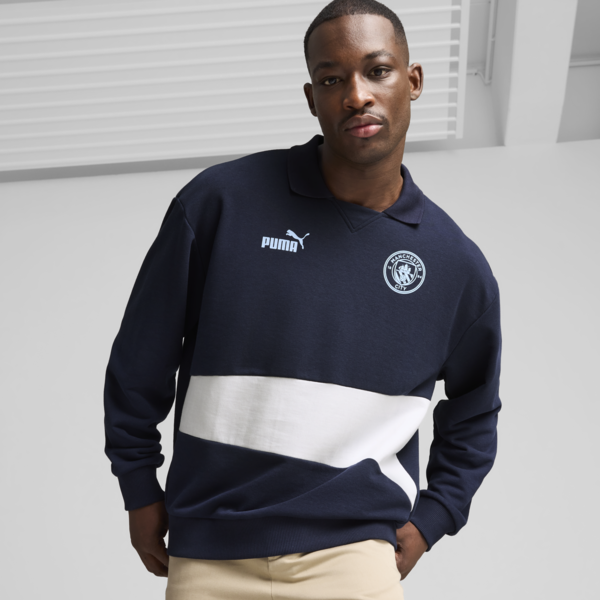 Buzo de entrenamiento Manchester City ftblCULTURE+ para hombre, Club Navy-Silver Mist, large-ARG