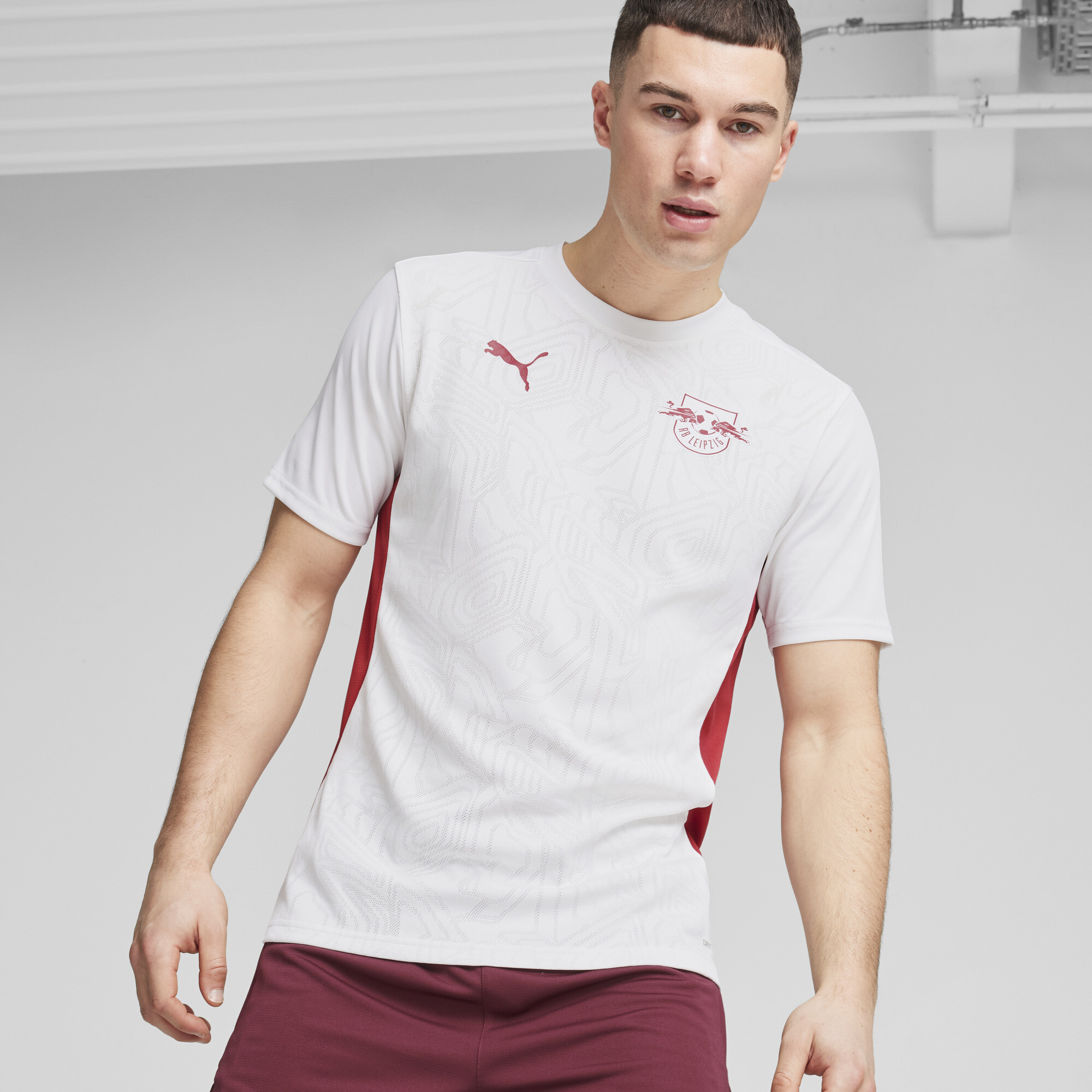 Puma RB Leipzig Trainingstrikot Herren | Mit Other Pattern | White/Club Red | Größe: L