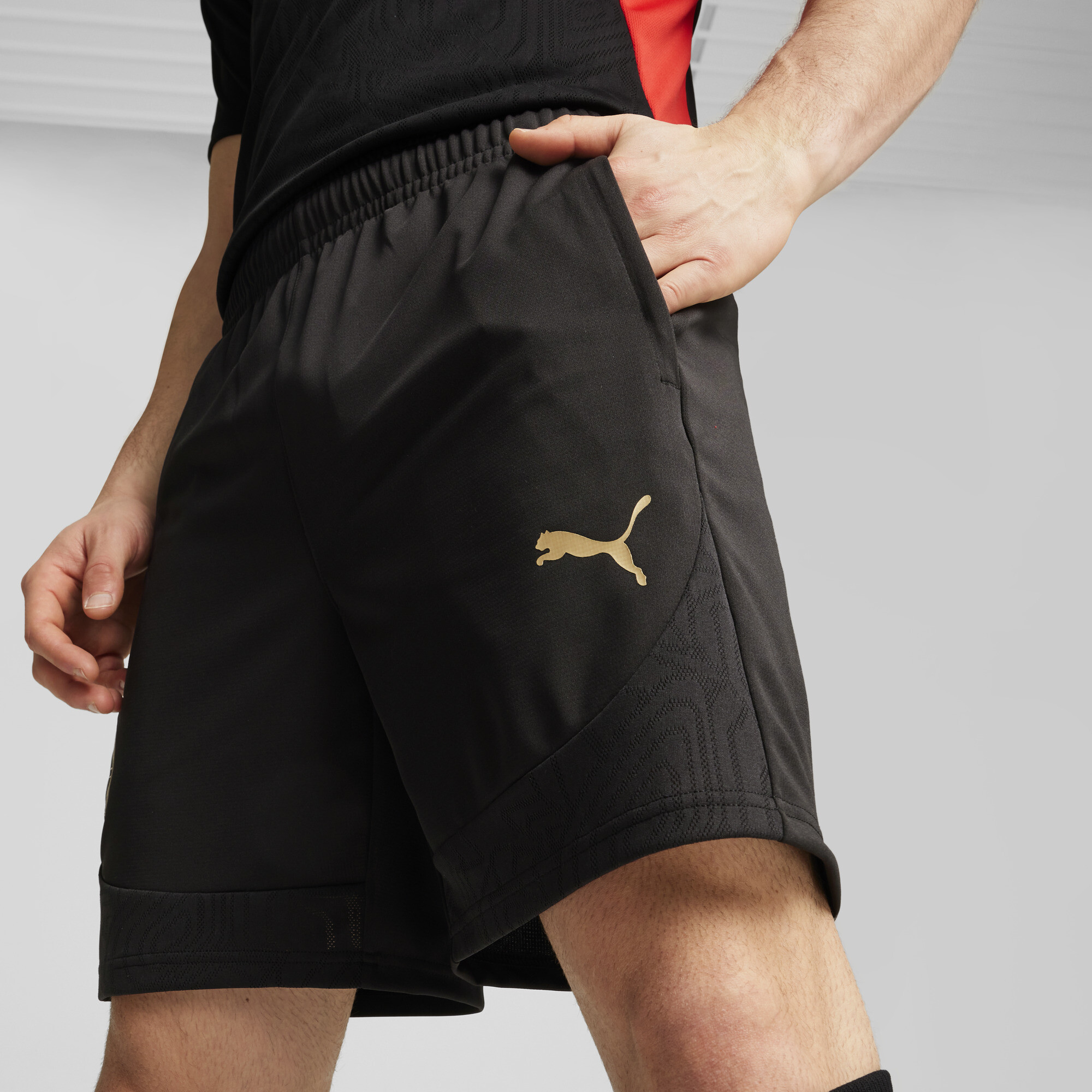 Men's Puma AC Milan Training Shorts, Black, Size S, Sport