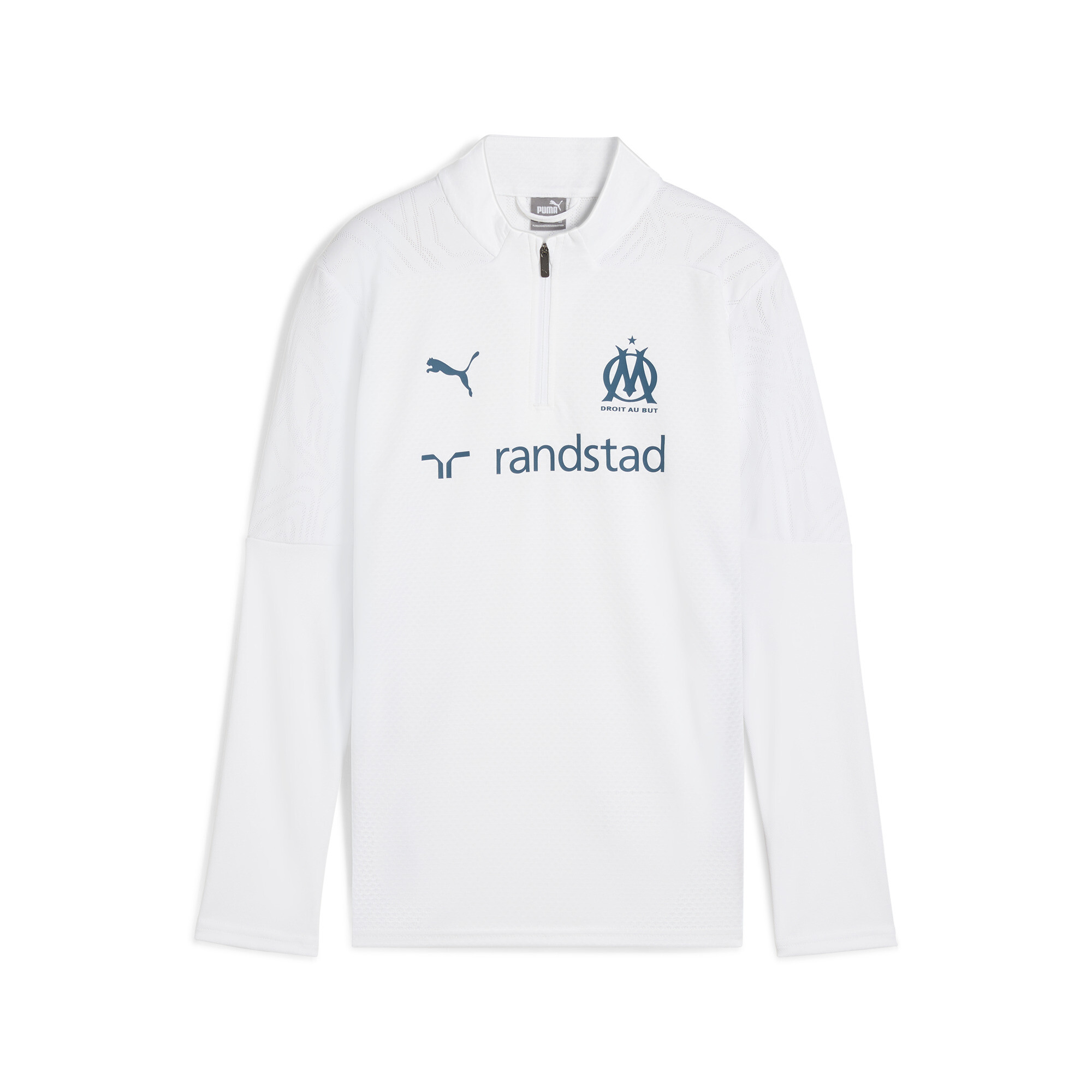 Puma Olympique de Marseille Trainingsoberteil Teenager Für Für Kinder | Mit Plain | White/Ocean Tropic | Größe: 7-8Y