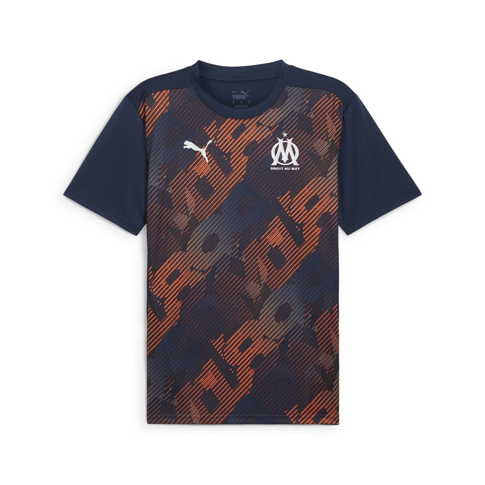 Puma Olympique de Marseille Pre-match Kurzarmtrikot Herren | Mit Other Pattern | Club Navy/Cayenne Pepper | Größe: XXL