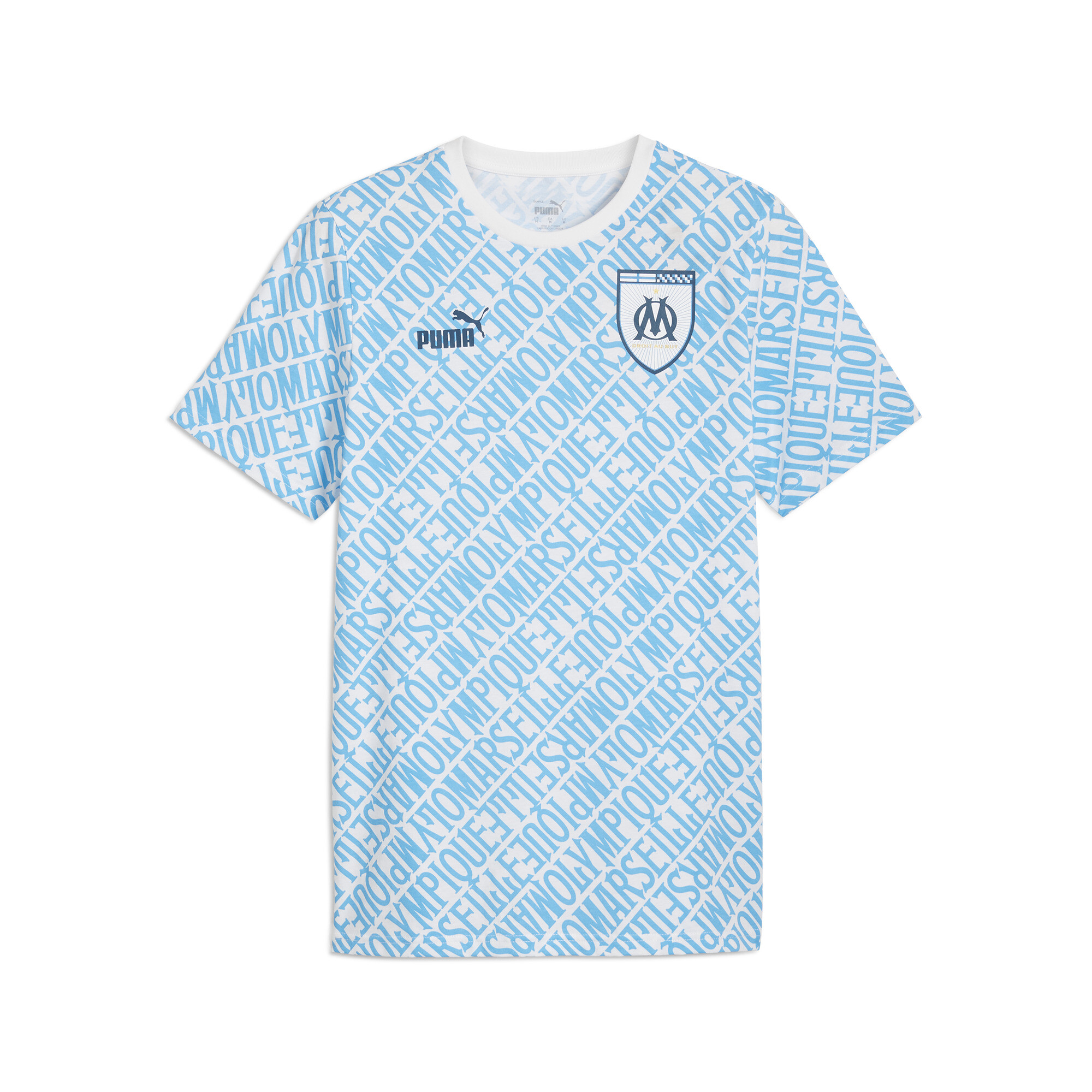 Puma Olympique de Marseille ftblCulture T-Shirt Herren | Azure/Ocean Tropic | Größe: L