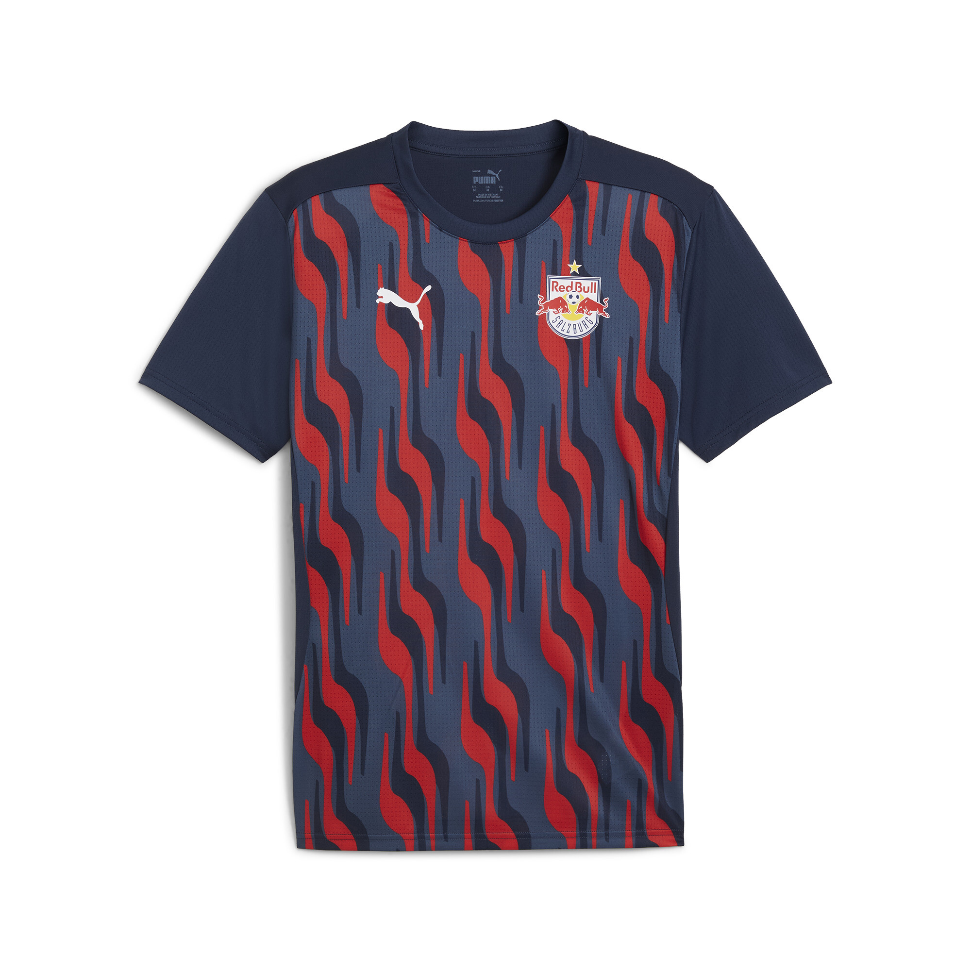 Puma FC Red Bull Salzburg Kurzärmliges Aufwärmtrikot Herren | Mit Print | Club Navy/Red | Größe: XS