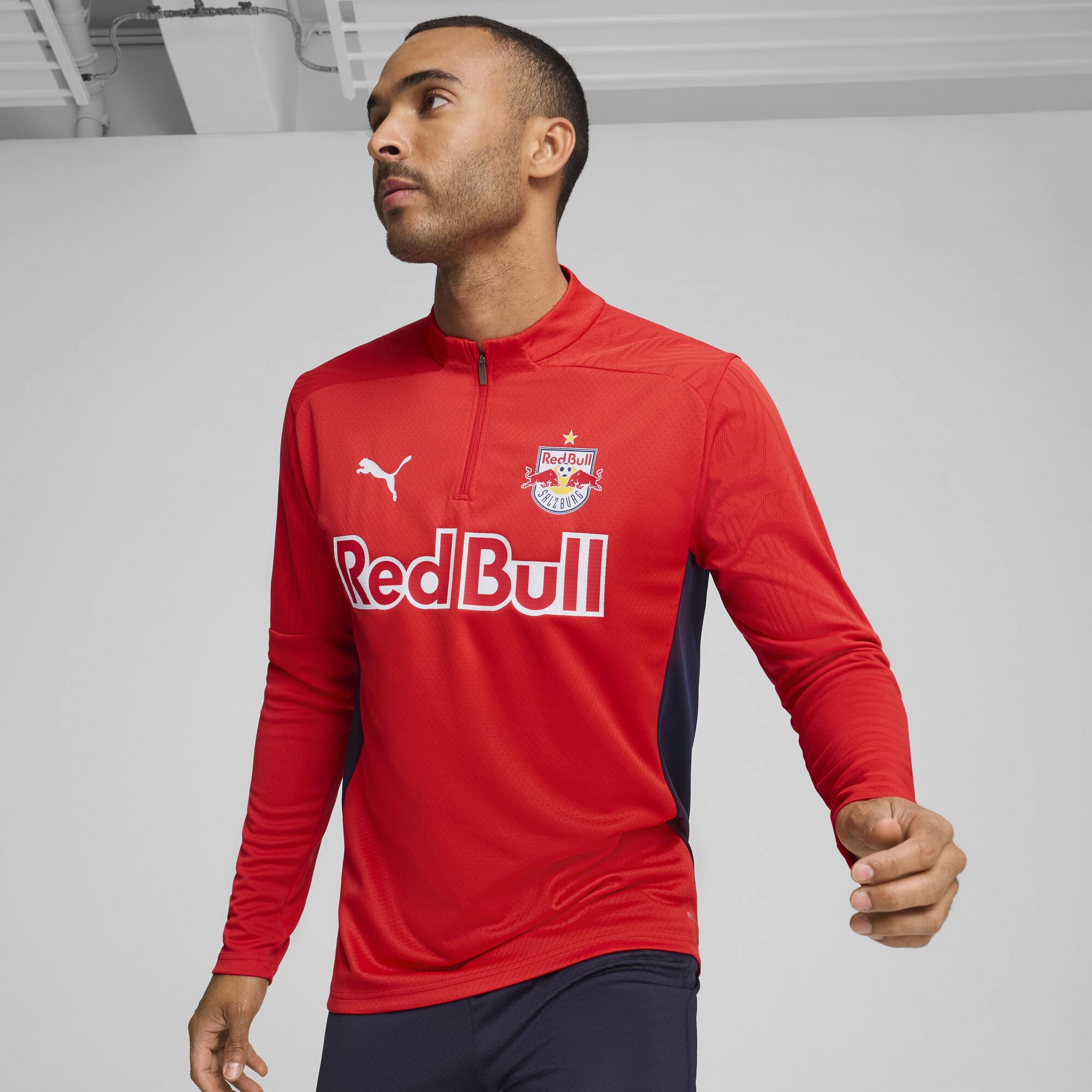 Puma FC Red Bull Salzburg Trainingsoberteil mit viertellangem Reißverschluss Herren | Mit Other Pattern | Red/Navy | Grö...