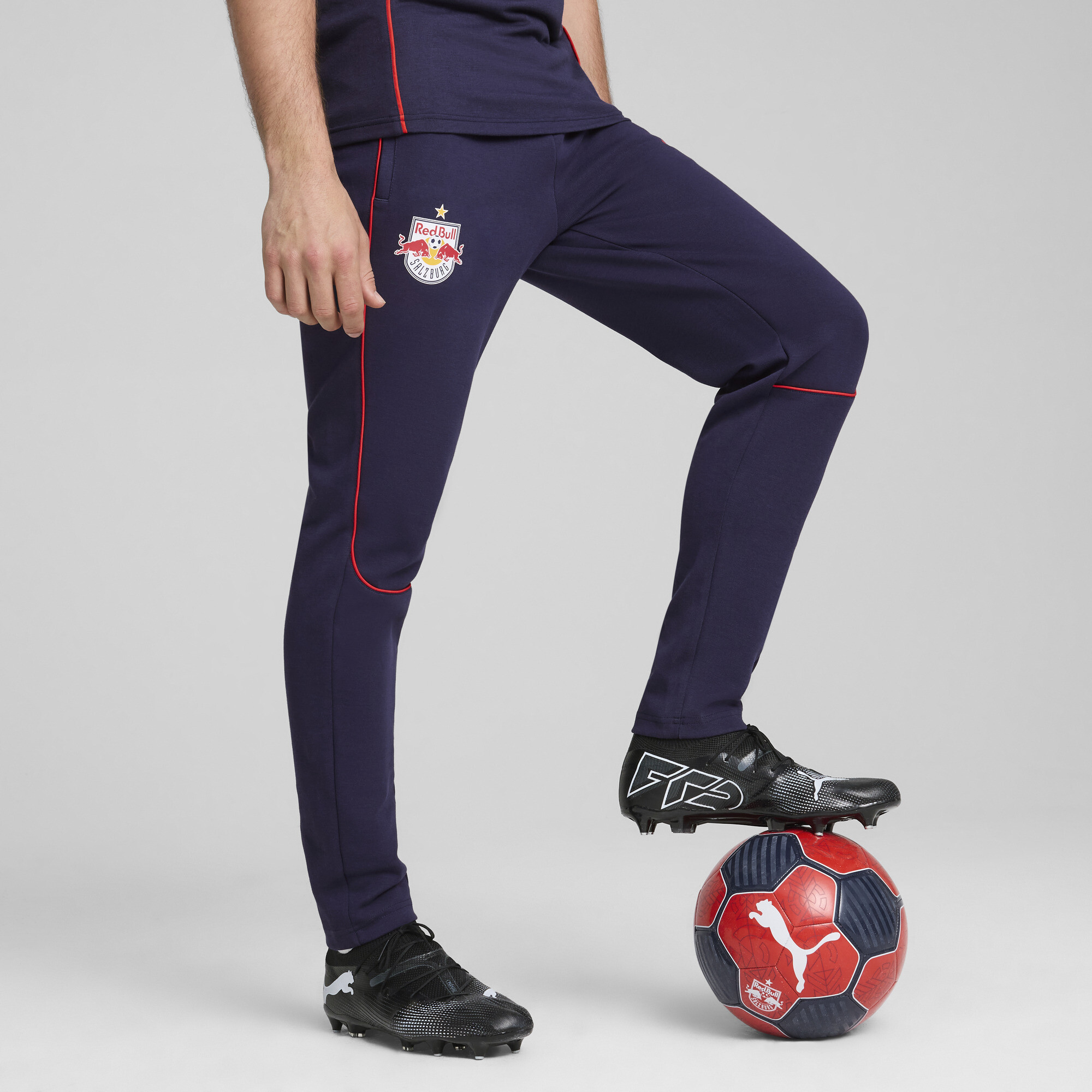 Puma FC Red Bull Salzburg Casuals Hose Herren | Mit Other Pattern | Navy/Red | Größe: S