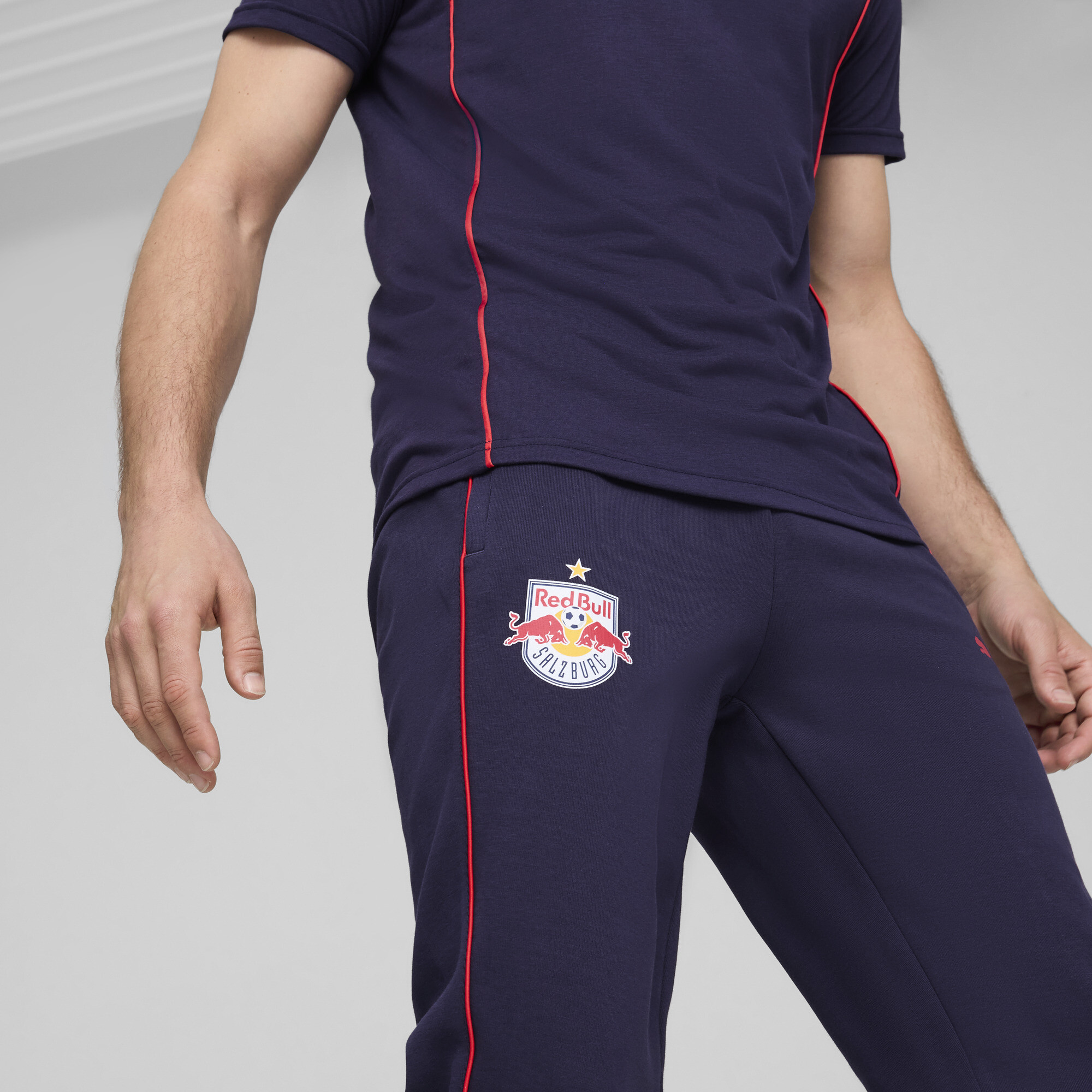 FC Red Bull Salzburg Casuals broek voor Heren, Blauw/Rood, Maat XL | PUMA