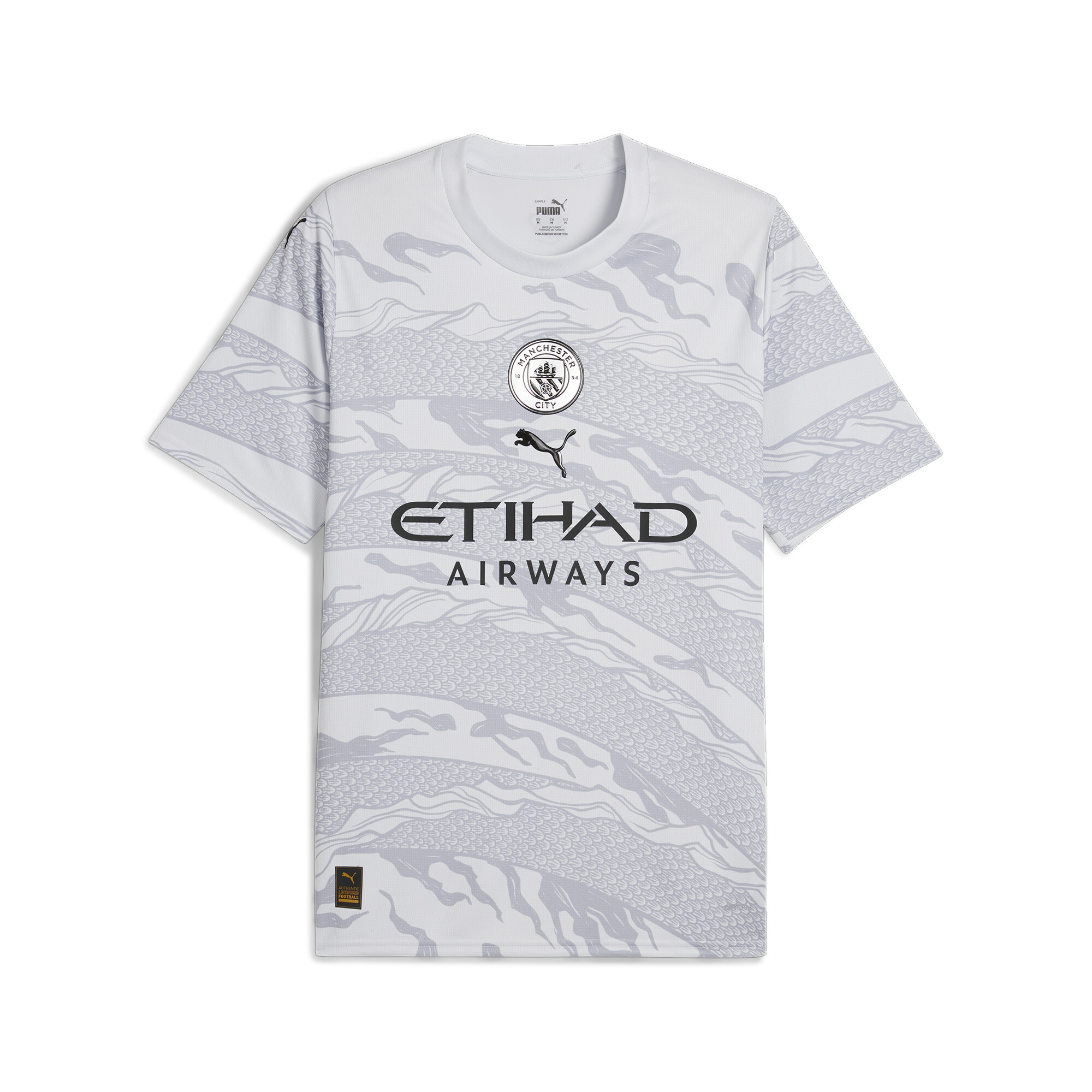 Men's Puma Manchester City Year Of The Dragon Jersey, Gray, Size XS, Sport