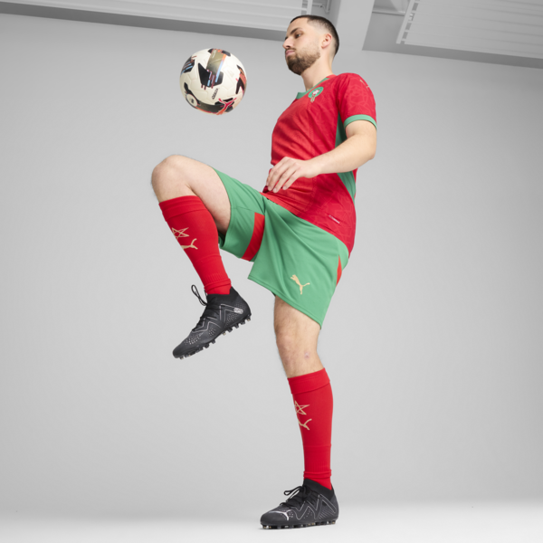 Shorts Marruecos 2025 para hombre, Archive Green-PUMA Red, large-ARG