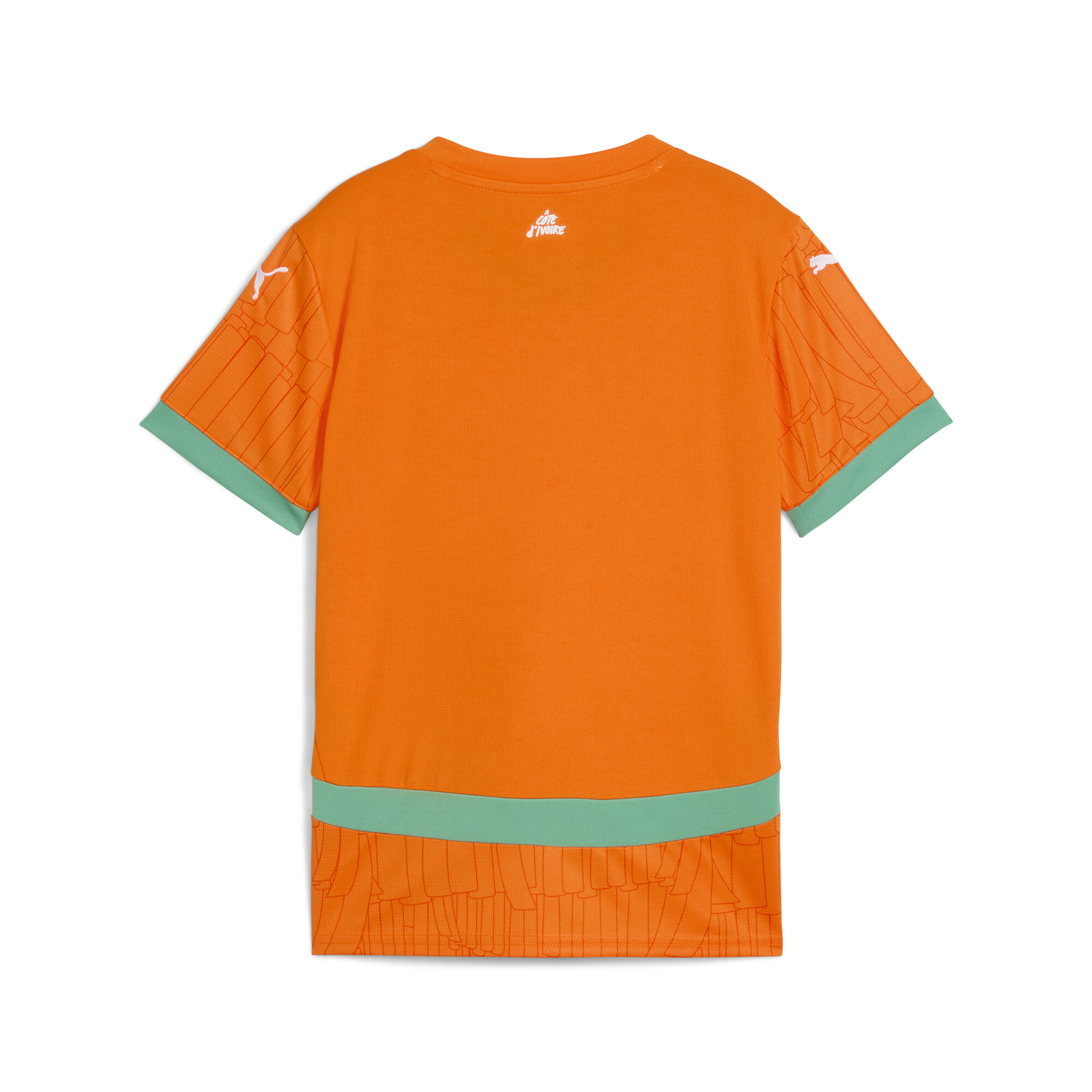 Puma Ivory Coast 2025 Home Jersey Youth, Orange, Size 5-6Y, Clothing