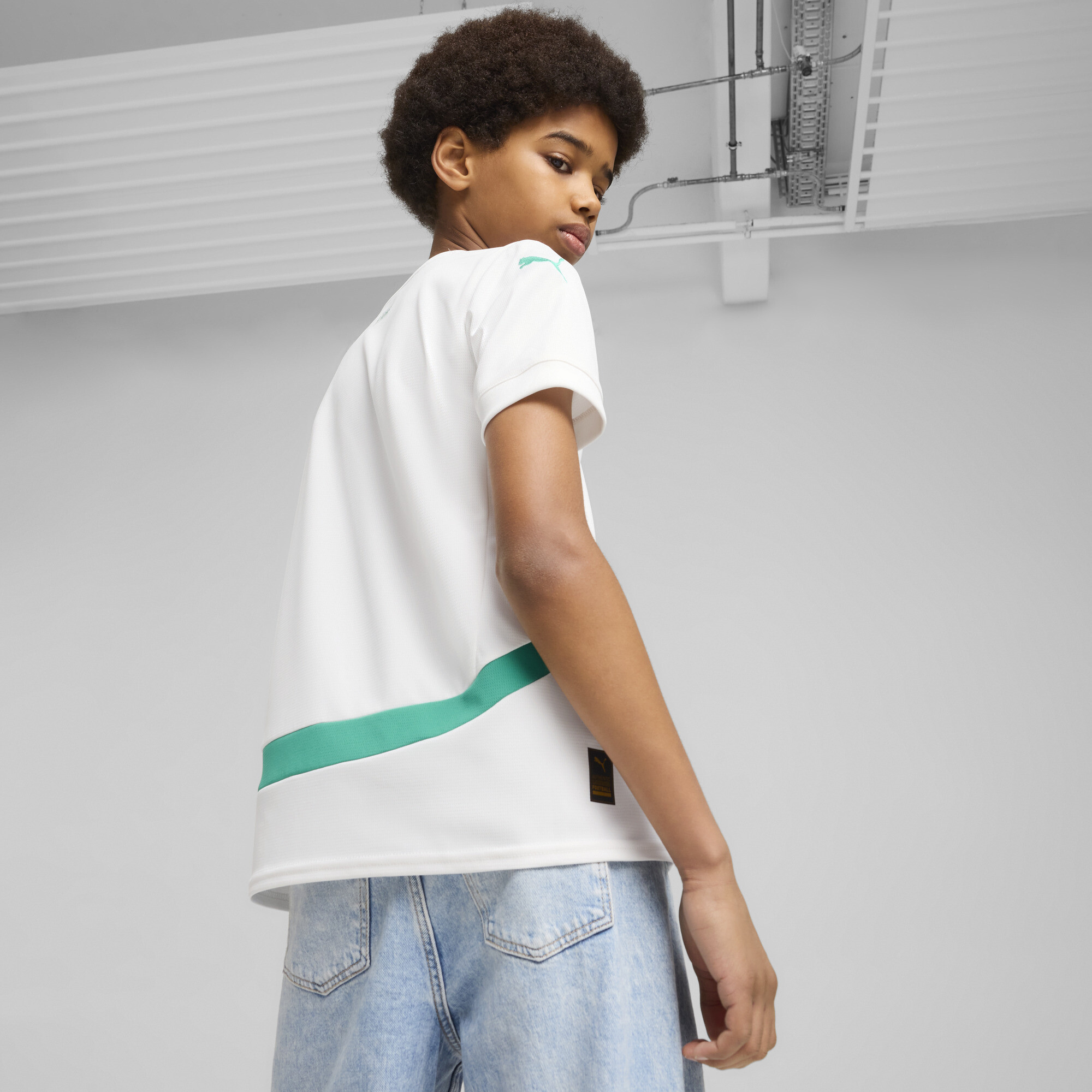 PUMA Senegal 2025 thuisshirt, Groen/Wit, Maat 13-14Y thumbnail 4