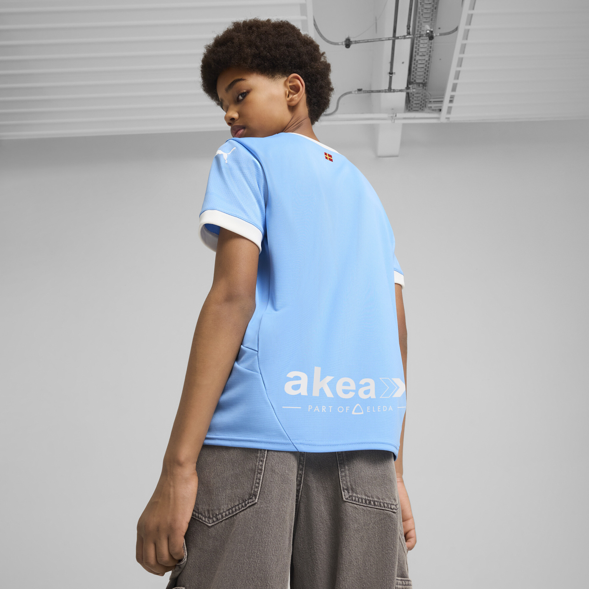 PUMA MalmÃ¶ FF thuisshirt, Blauw/Wit, Maat 11-12Y thumbnail 5