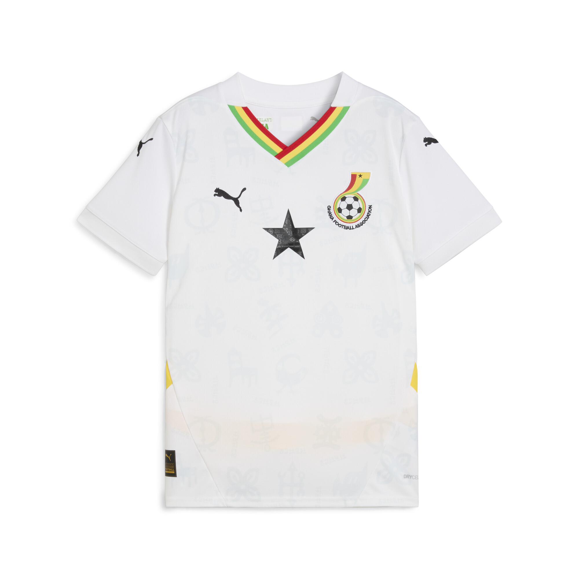 PUMA Ghana 2025 thuisshirt, Geel/Wit, Maat 11-12Y thumbnail 3