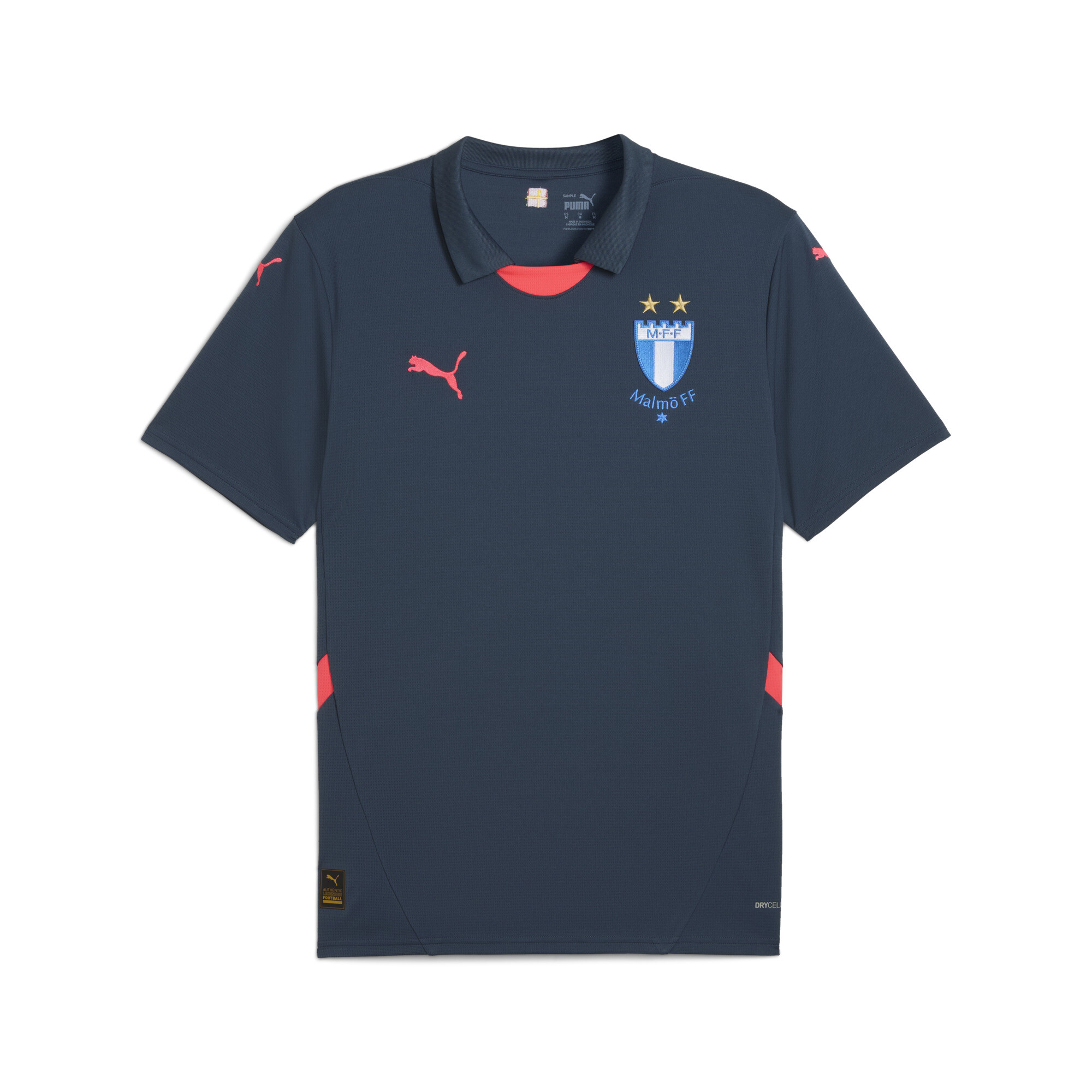 Puma Malmö FF Auswärtstrikot Herren | Mit Other Pattern | Dark Night/Fire Orchid | Größe: L