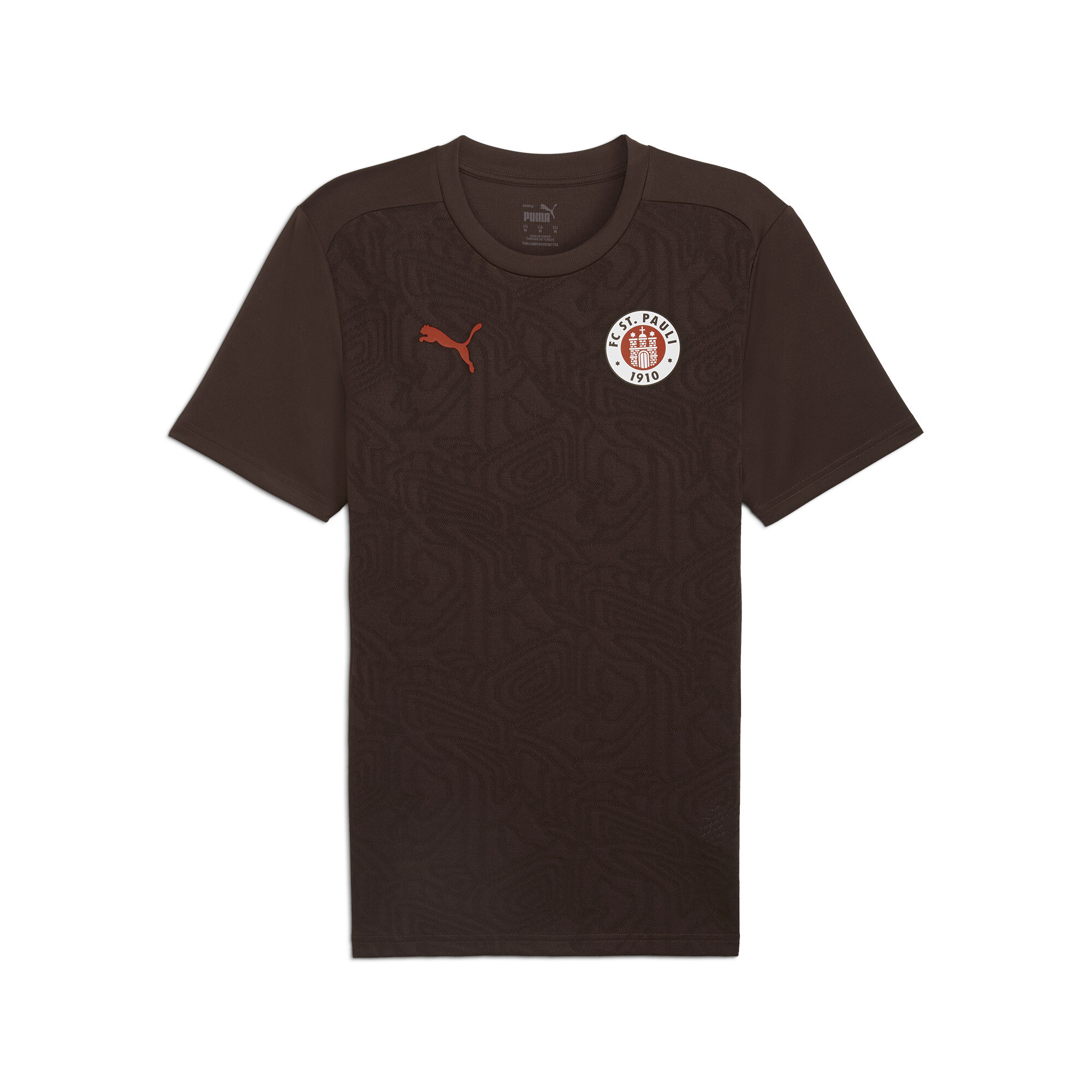 Men's Puma FC St. Pauli Training Jersey, Brown, Size S, Sport