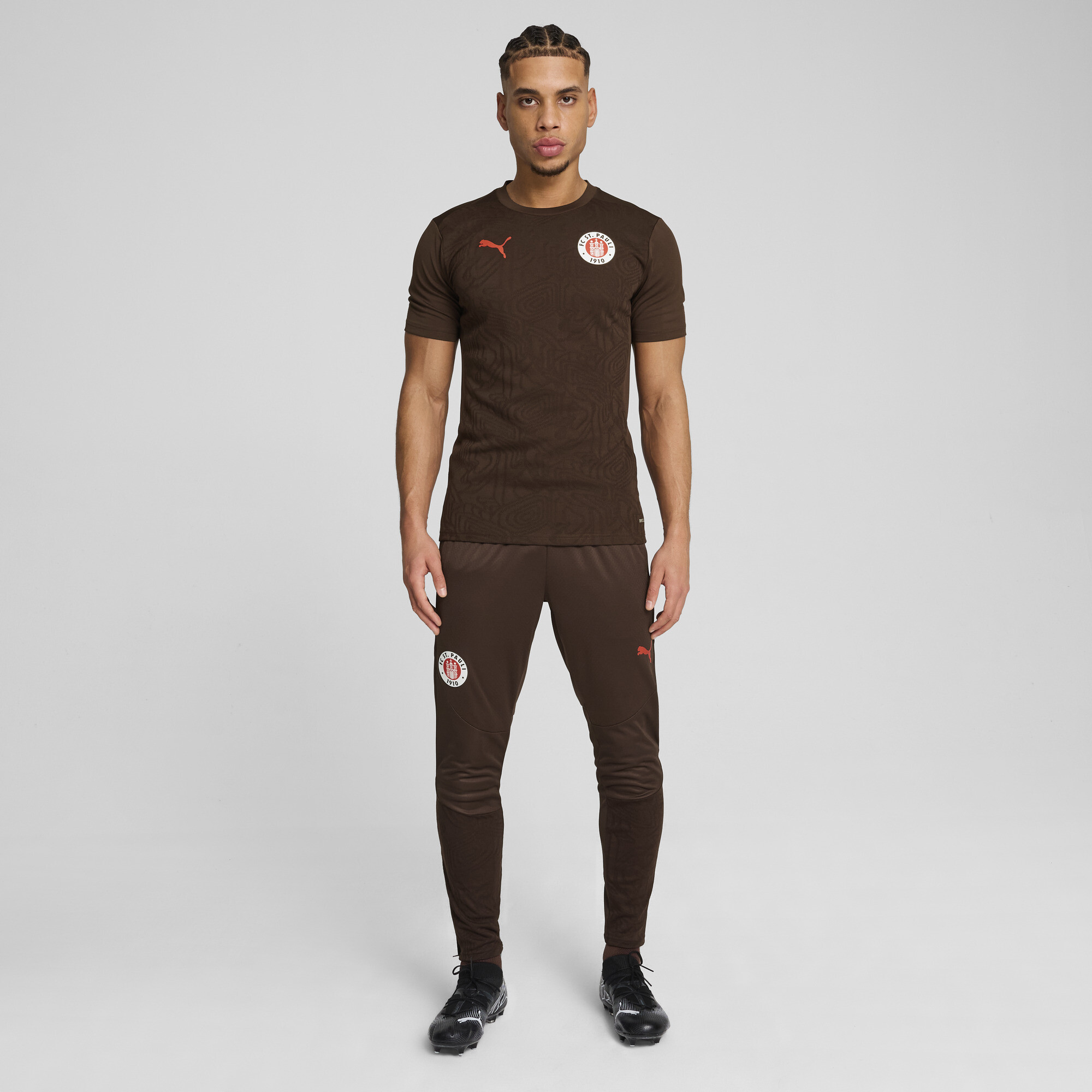 Men's Puma FC St. Pauli Training Jersey, Brown, Size S, Sport