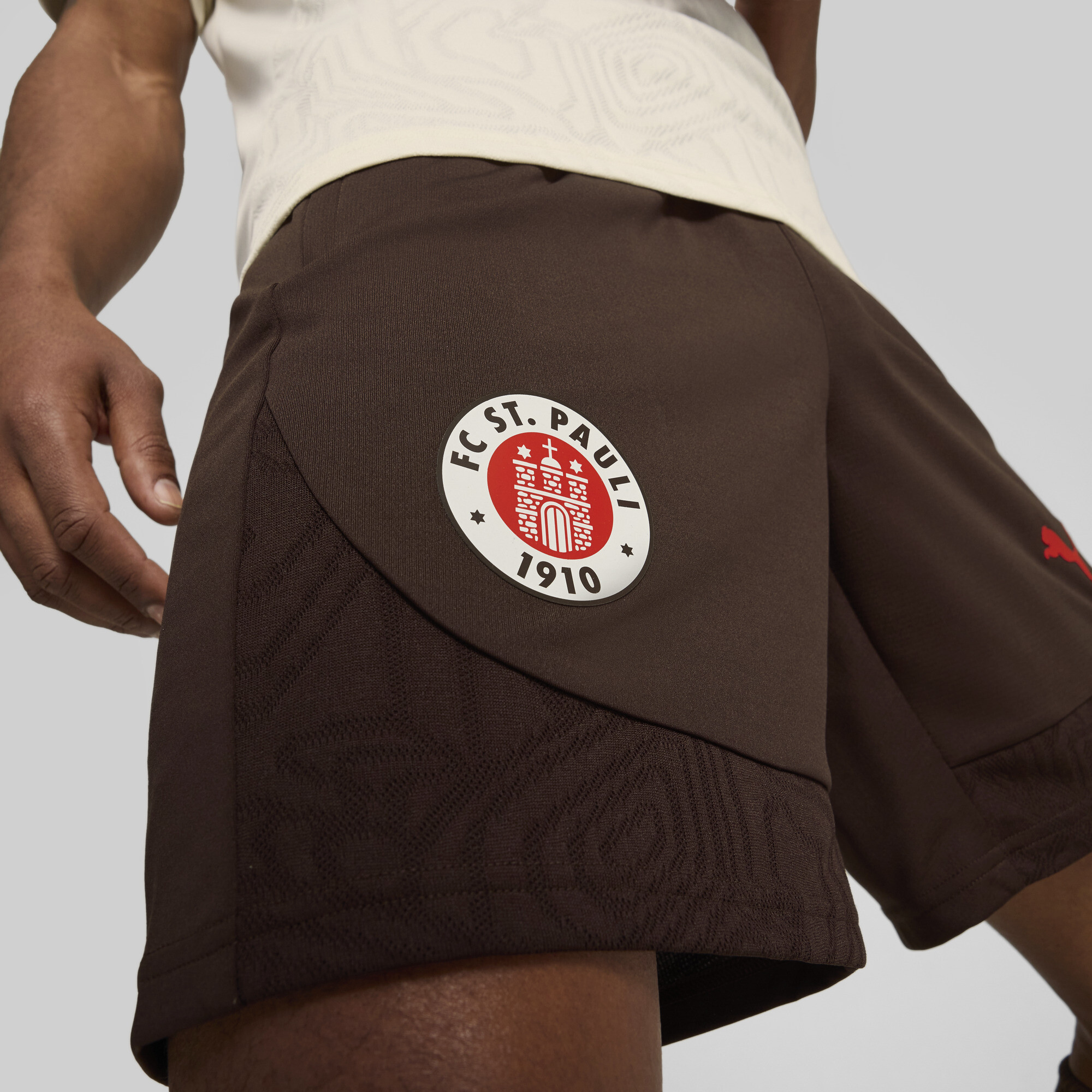 Men's Puma FC St. Pauli Training Shorts, Brown, Size M, Sport