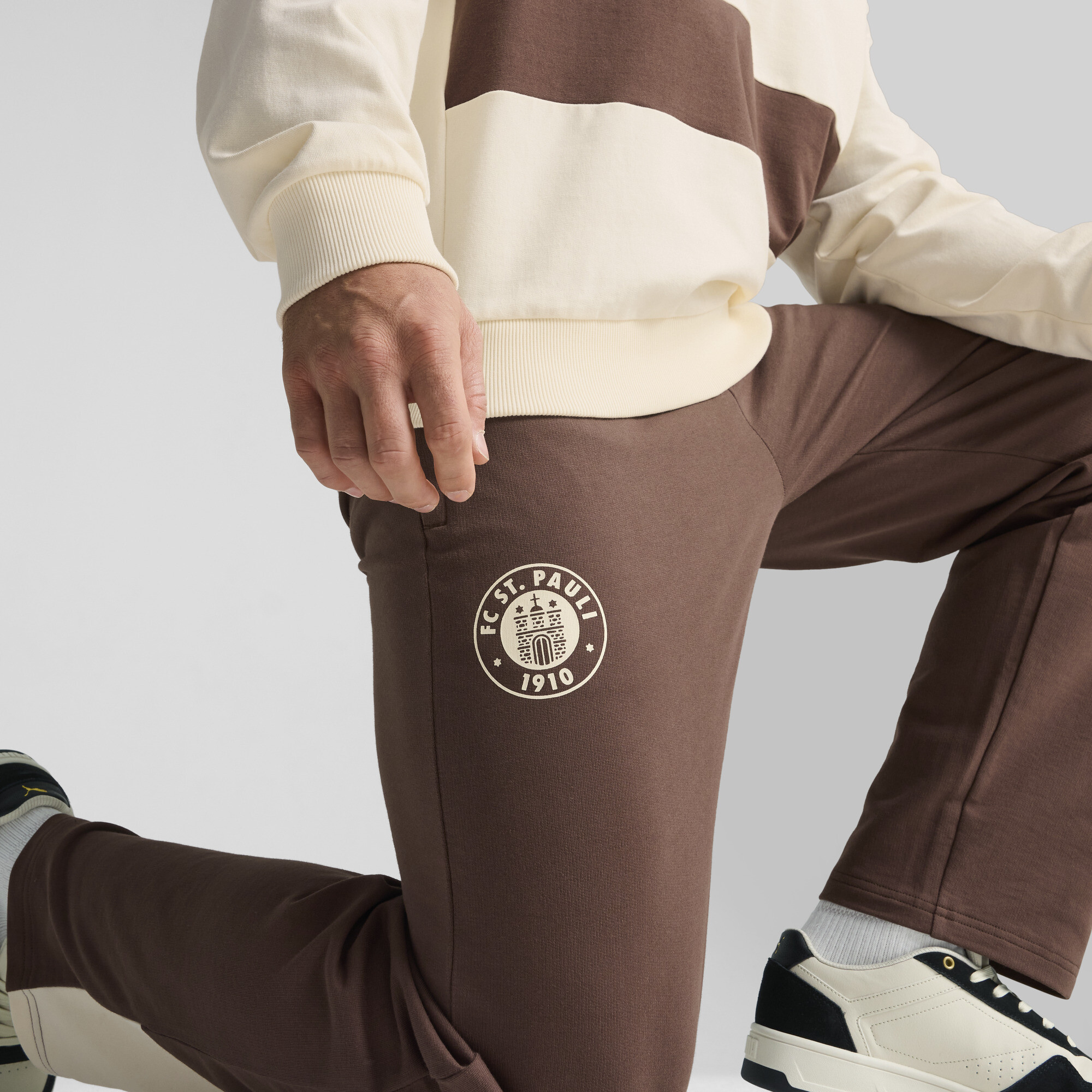 Men's Puma FC St. Pauli Ftbl CULTURE+ Track Pants, Brown, Size L, Sport