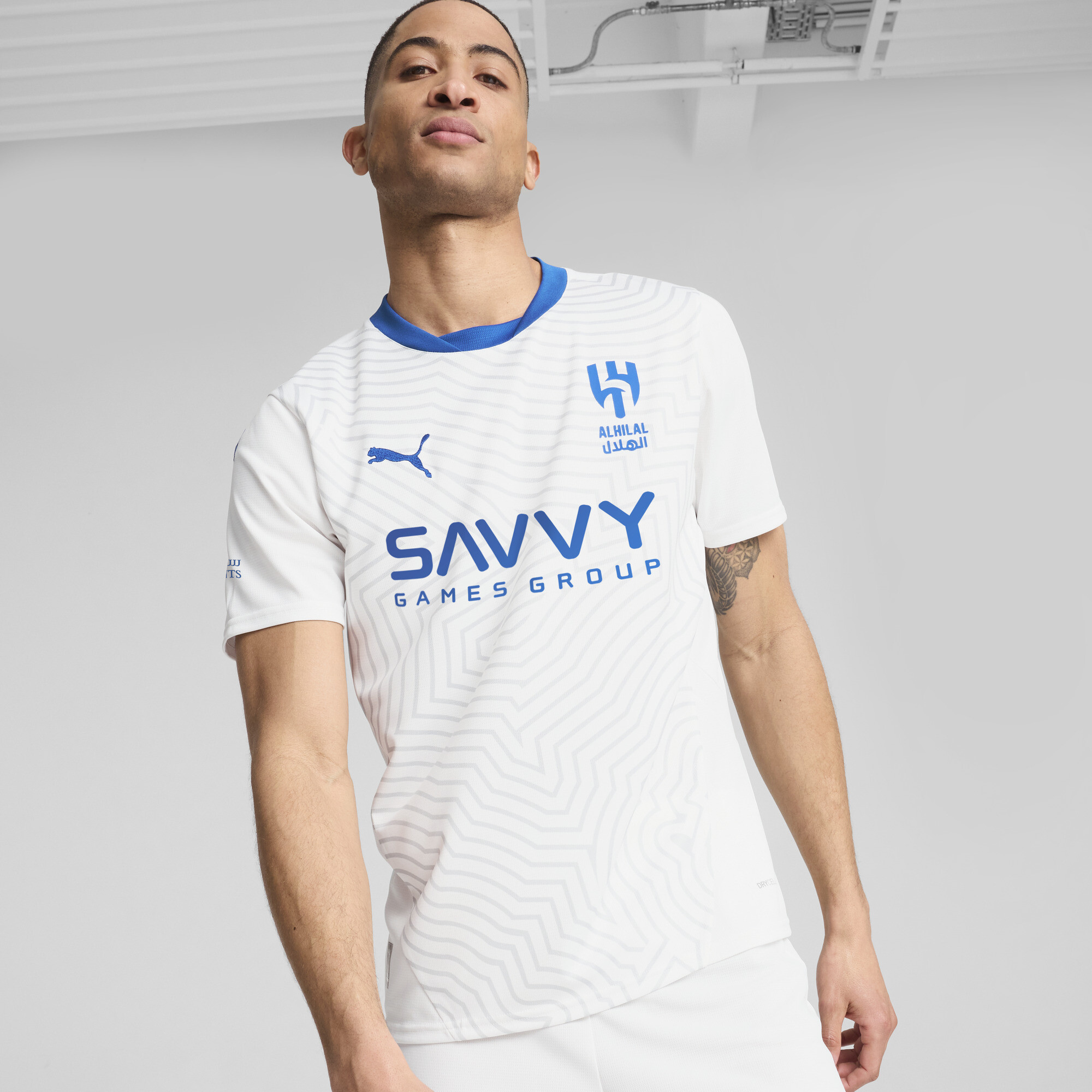 Puma Al Hilal Saudi F.C. 24/25 Auswärtstrikot Herren | Mit Print | White/Blue Intense | Größe: 3XL