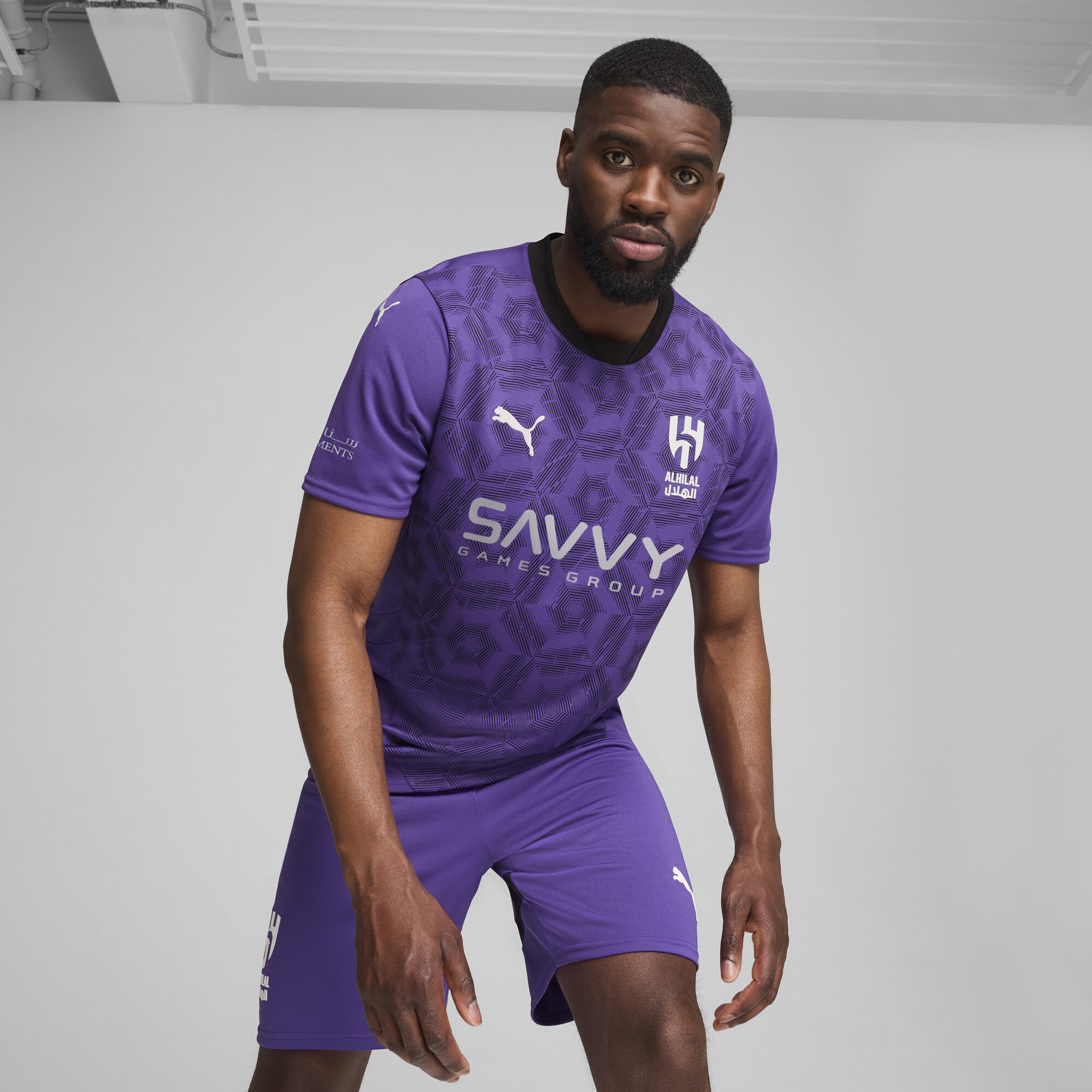 Puma Al Hilal Saudi F.C. 24/25 Ausweichtrikot Herren | Mit Print | Violet/Black | Größe: L