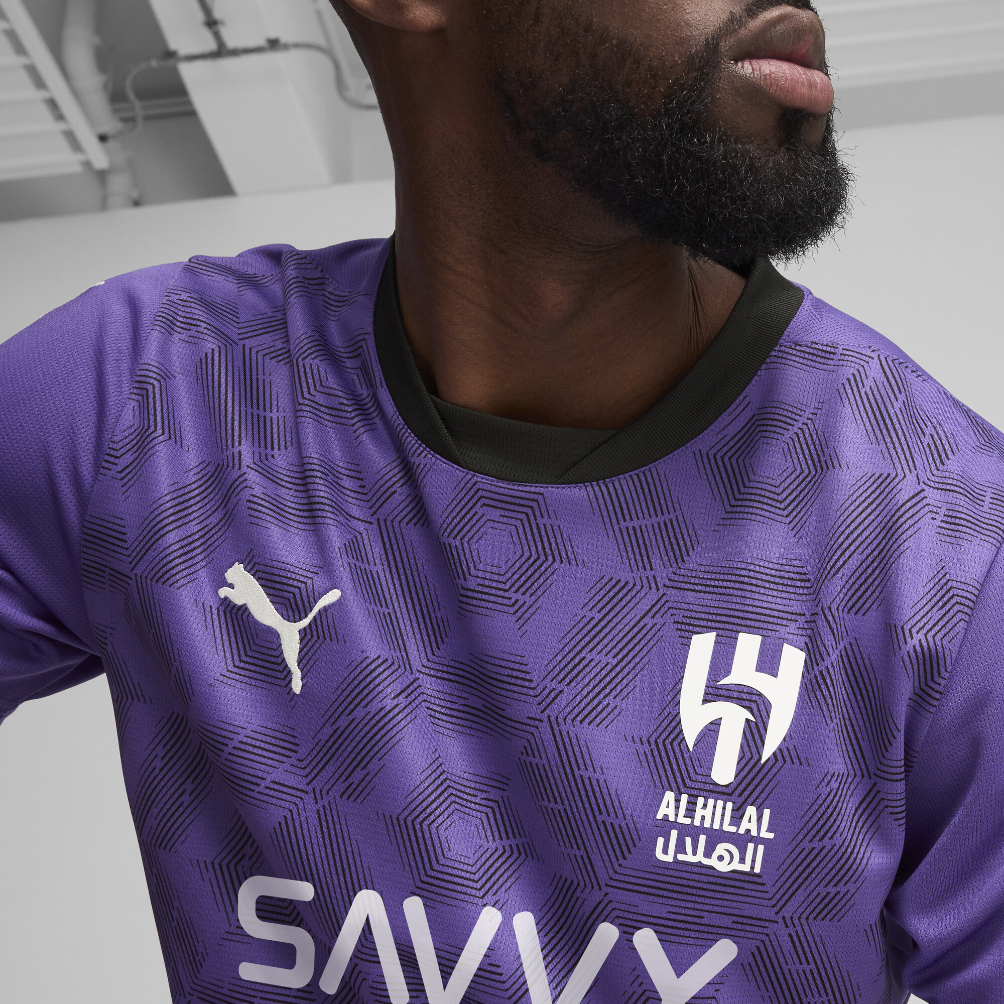 Men's PUMA Al Hilal Saudi F.C. 24/25 Third Replica Jersey Men In Purple, Size Medium, Polyester