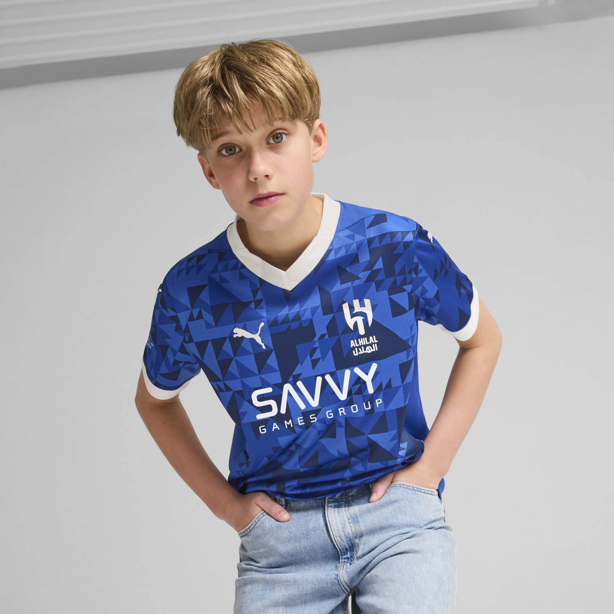 Puma Al Hilal Saudi F.C. 24/25 Heimtrikot Teenager Für Für Kinder | Mit Print | Blue Intense/White | Größe: 15-16Y