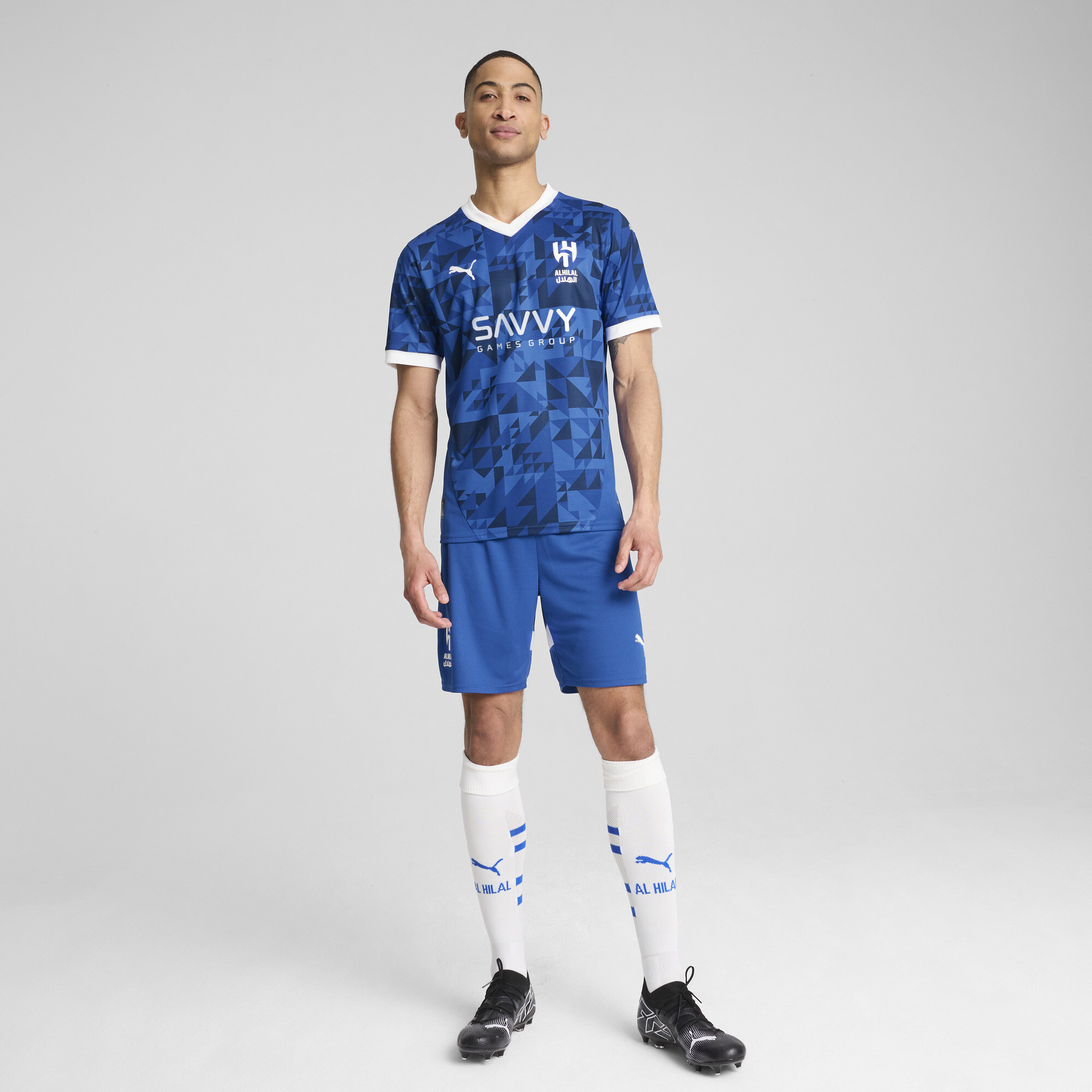 PUMA Al Hilal Saoedi F.C. 24/25 short, Blauw/Wit