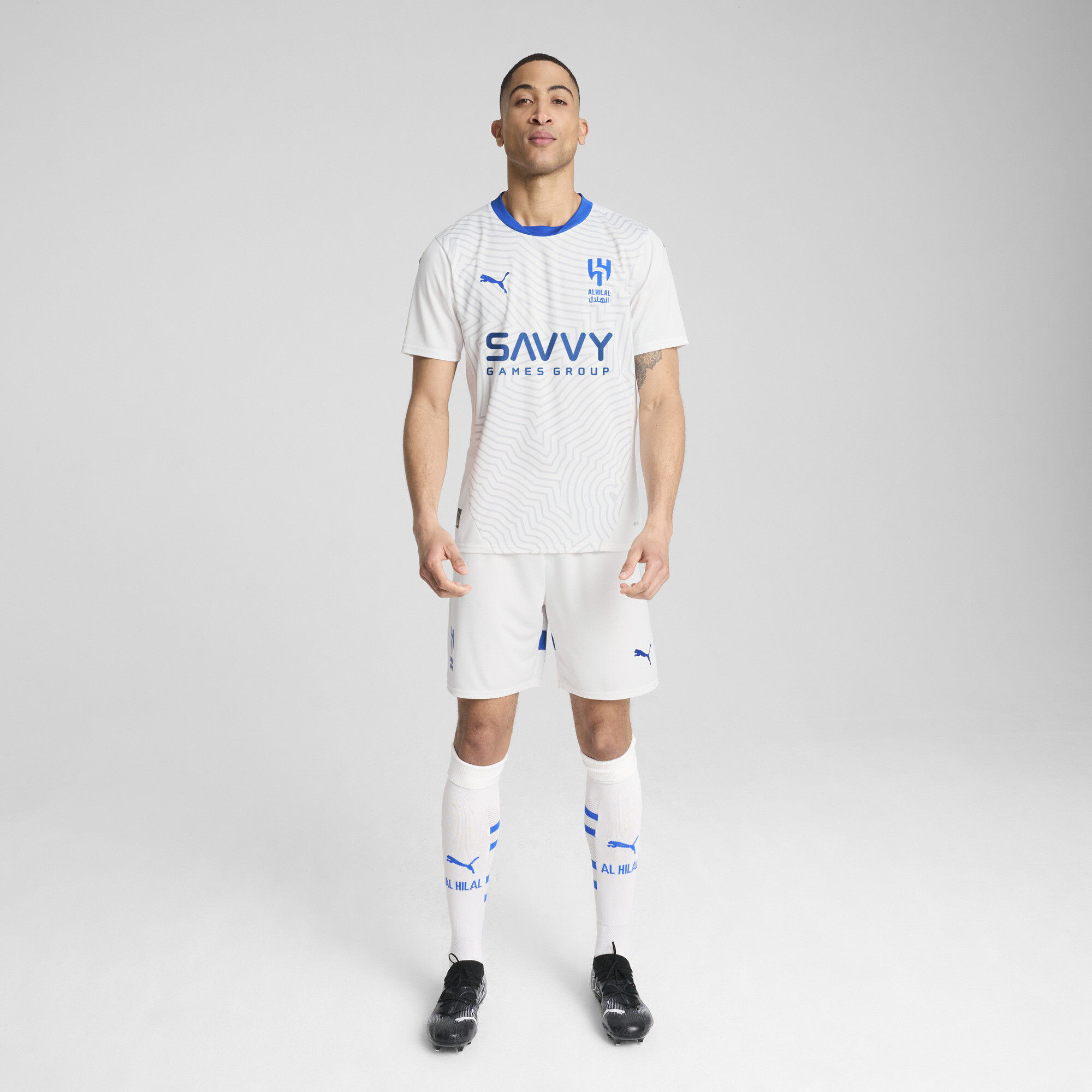 PUMA Al Hilal Saoedi F.C. 24/25 short, Wit/Blauw