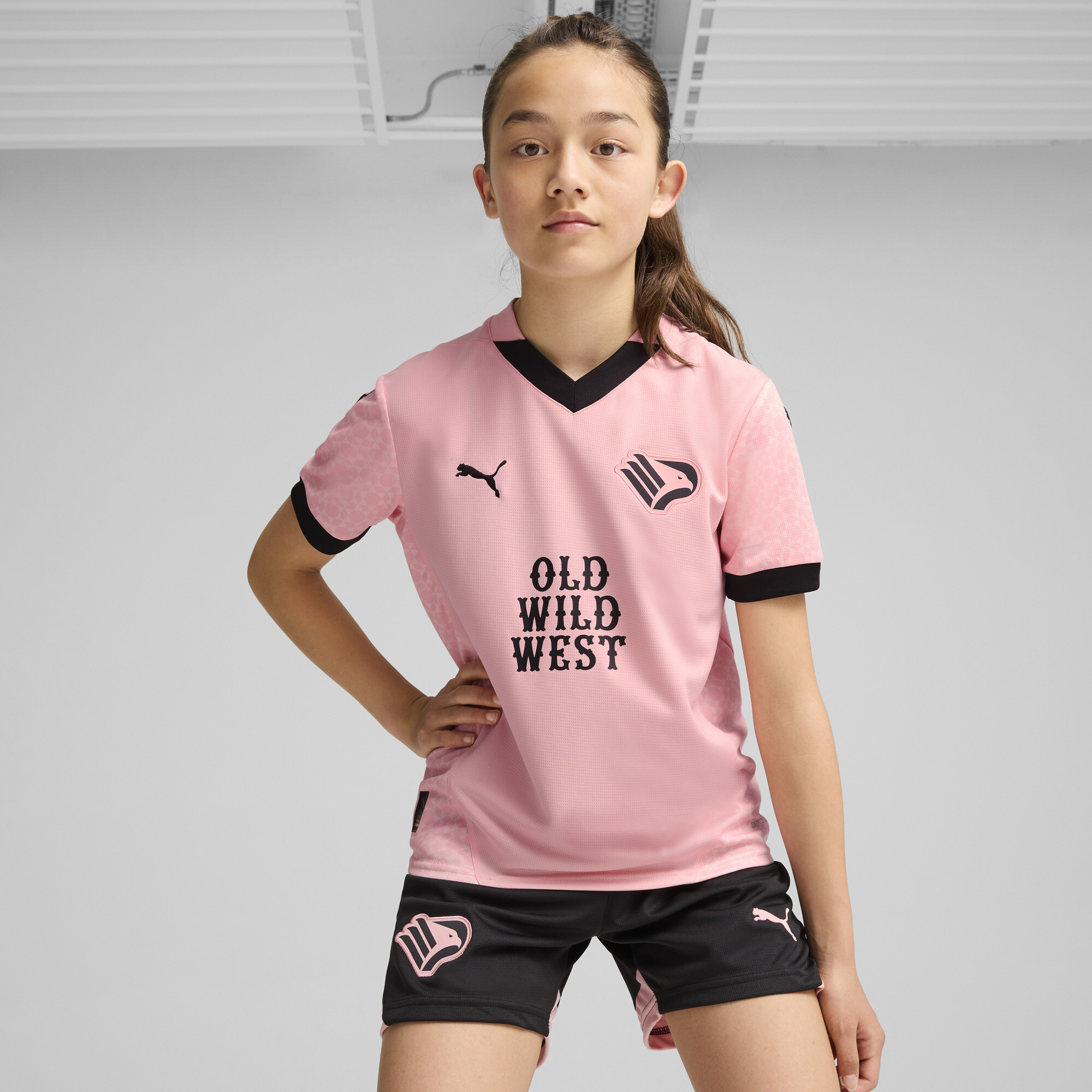 Puma Palermo F.C. 24/25 Heimtrikot Teenager Für Für Kinder | Mit Print | Light Pink/Black | Größe: 9-10Y