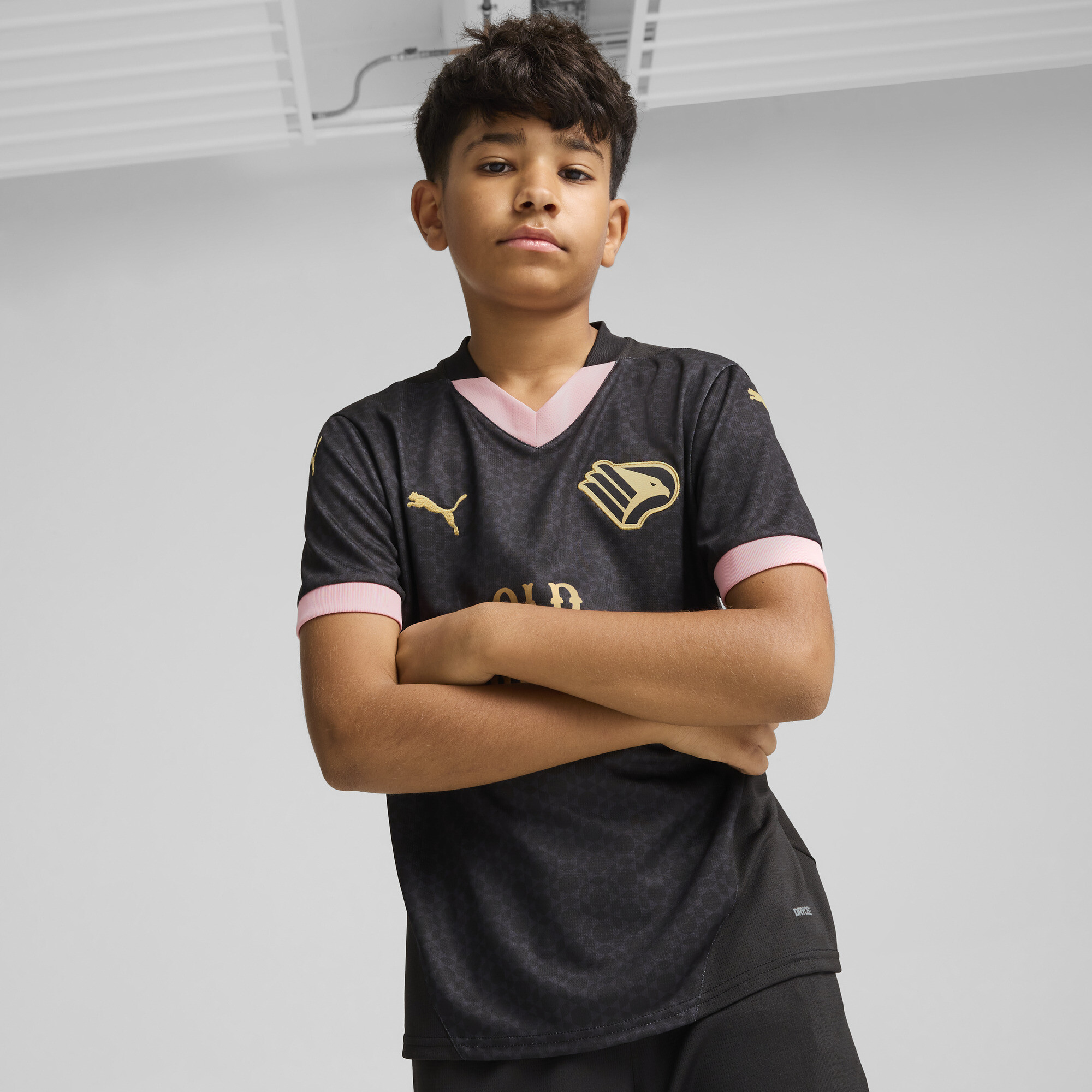 Puma Palermo F.C. 24/25 Auswärtstrikot Teenager Für Für Kinder | Mit Print | Black/Gold | Größe: 13-14Y