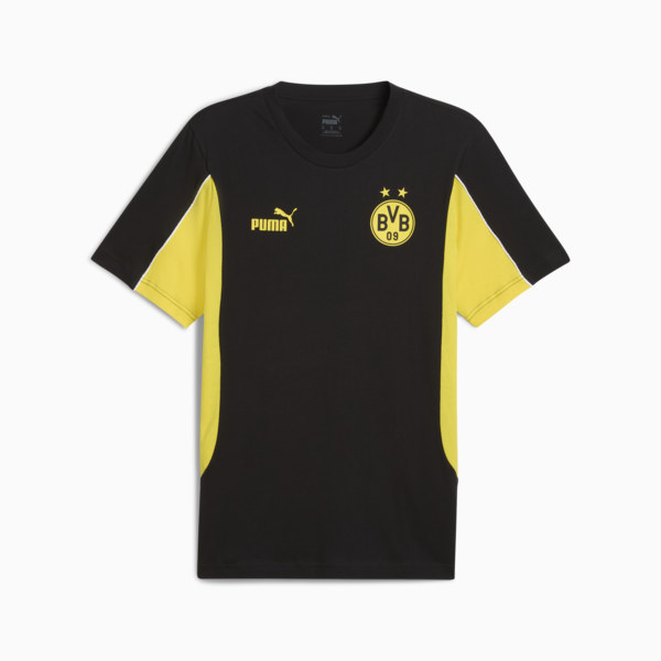Borussia Dortmund ftblARCHIVE Tee Men, PUMA Black-Faster Yellow, large-MEX