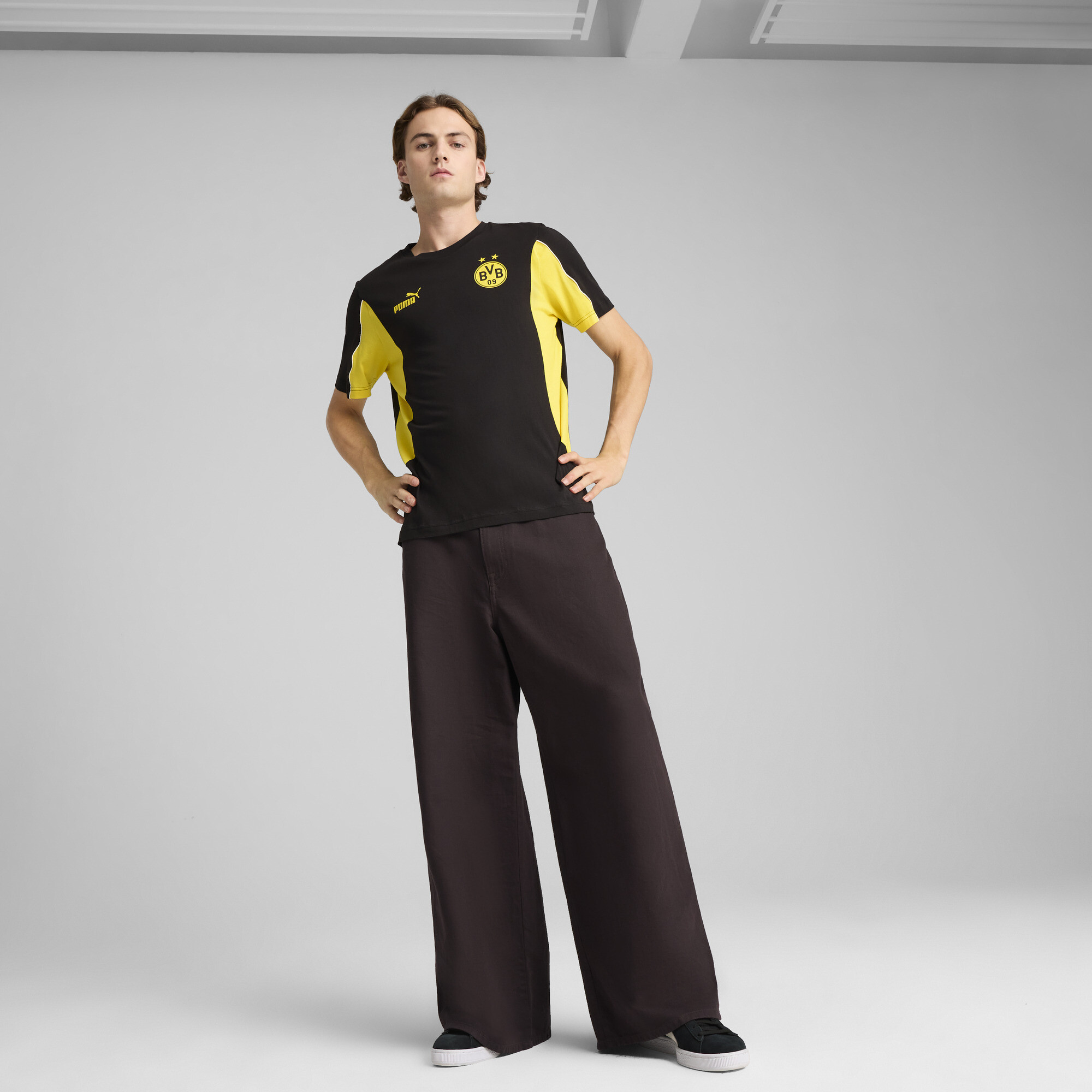 PUMA Borussia Dortmund ftblARCHIVE T-shirt, Geel/Zwart
