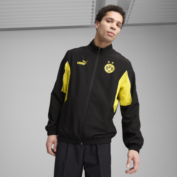 Borussia Dortmund ftblARCHIVE Jacket Men, PUMA Black-Faster Yellow, large-MEX