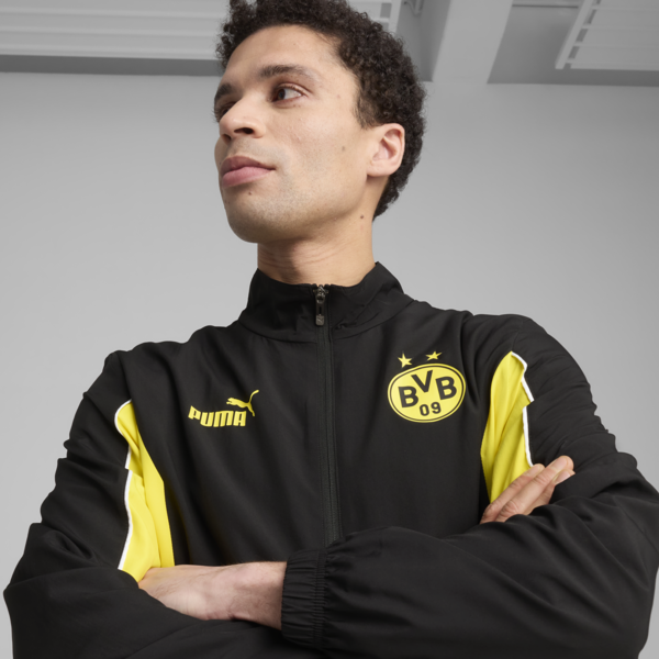 Borussia Dortmund ftblARCHIVE Jacket Men, PUMA Black-Faster Yellow, large-MEX