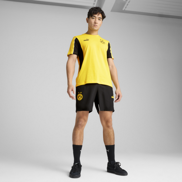 Shorts Borussia Dortmund ftblARCHIVE para hombre, PUMA Black-Faster Yellow, large-MEX