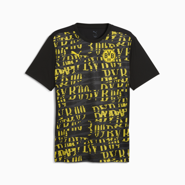 Camiseta pre-partido Borussia Dortmund 24/25 para hombre, PUMA Black-Faster Yellow, large-ARG
