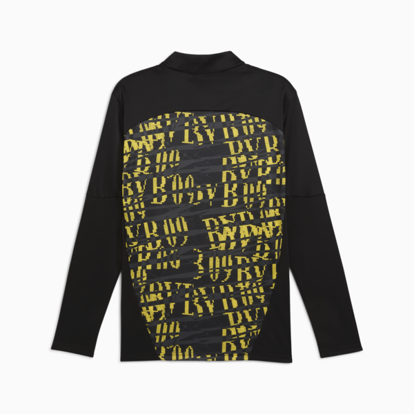 Borussia Dortmund Pre-match Quarter-Zip Top Men, PUMA Black-Faster Yellow, large-ZAF