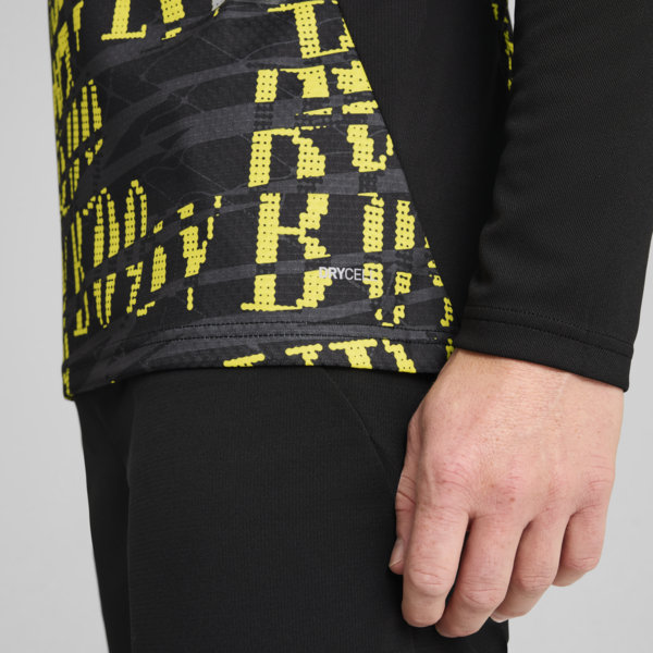 Remera pre-partido con cierre Borussia Dortmund para hombre, PUMA Black-Faster Yellow, large-ARG