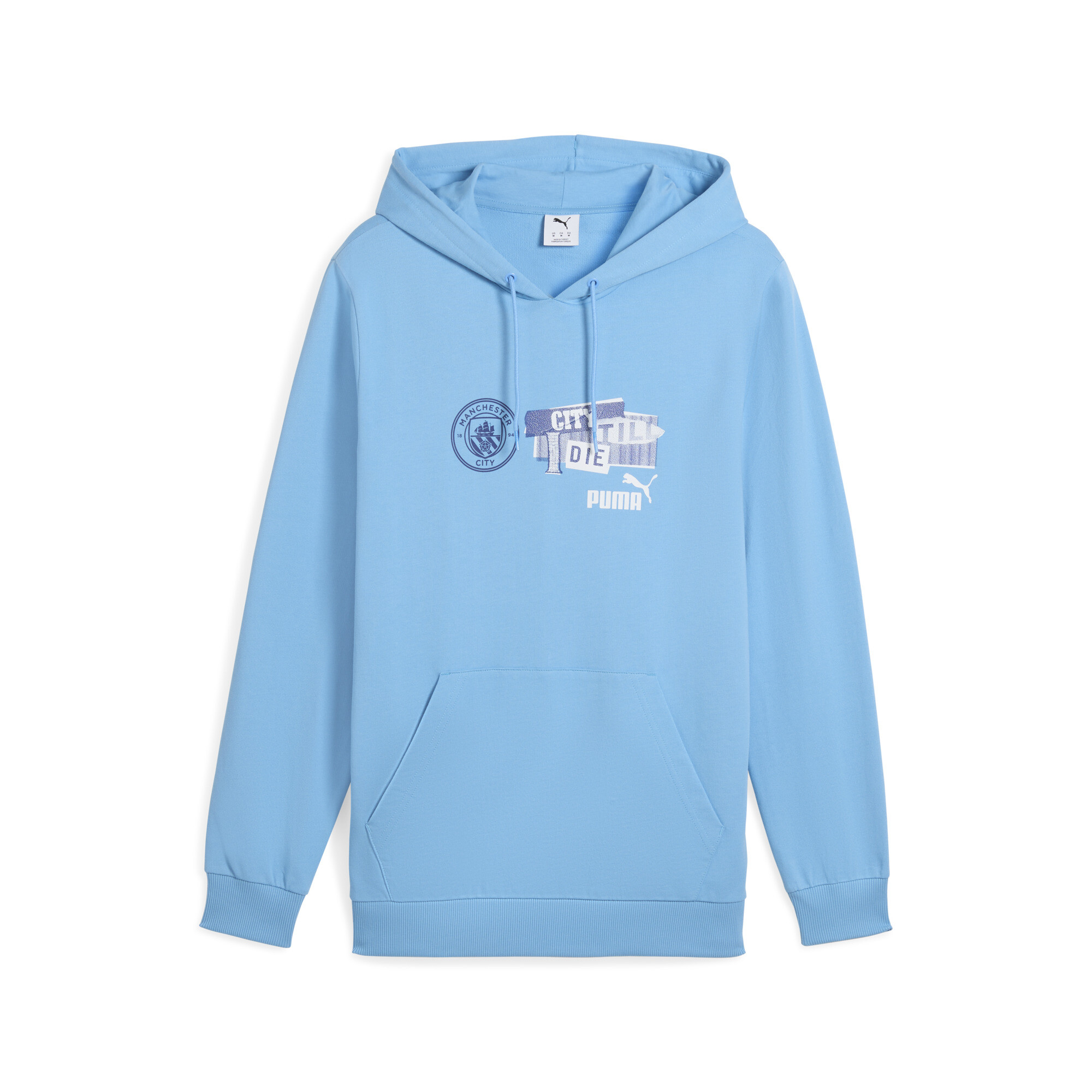 Puma Manchester City ftblNRGY Hoodie Herren | Light Blue | Größe: L