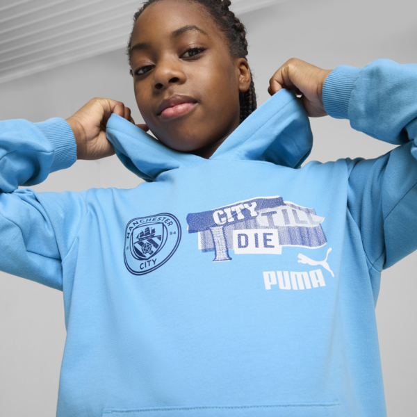 Buzo con capucha Manchester City ftblNRGY Jr unisex, Team Light Blue, large-ARG