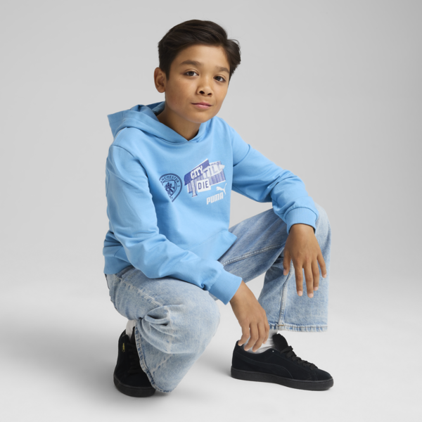 Buzo con capucha Manchester City ftblNRGY Jr unisex, Team Light Blue, large-ARG